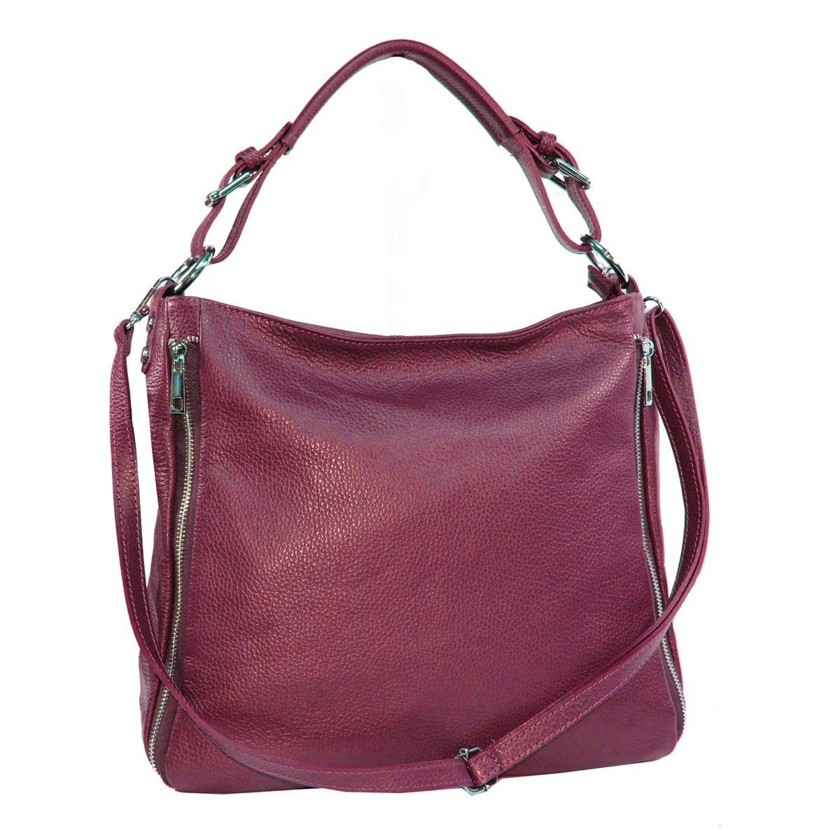 in fs-bags fs7142, Italy Handtasche Weinrot Made