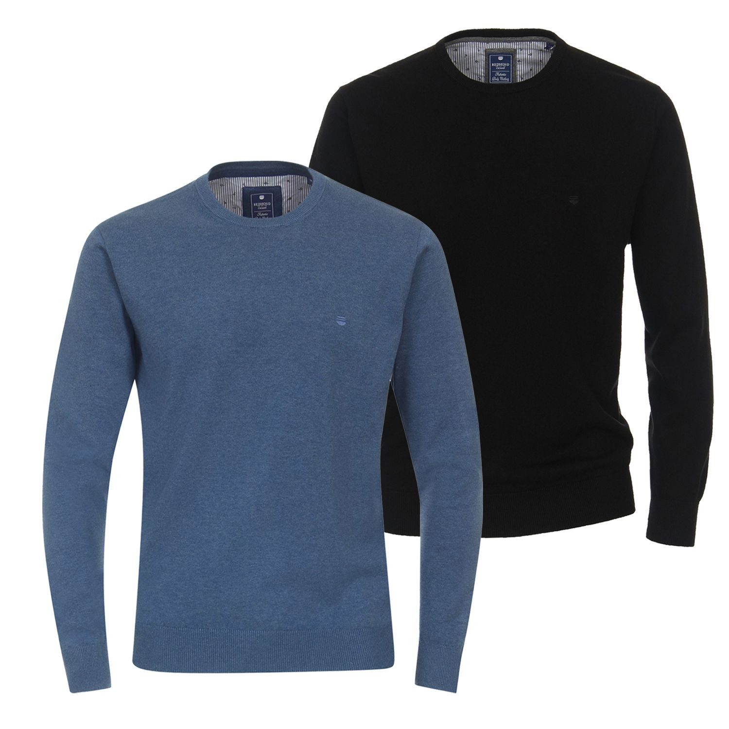 schwarz / blau melange