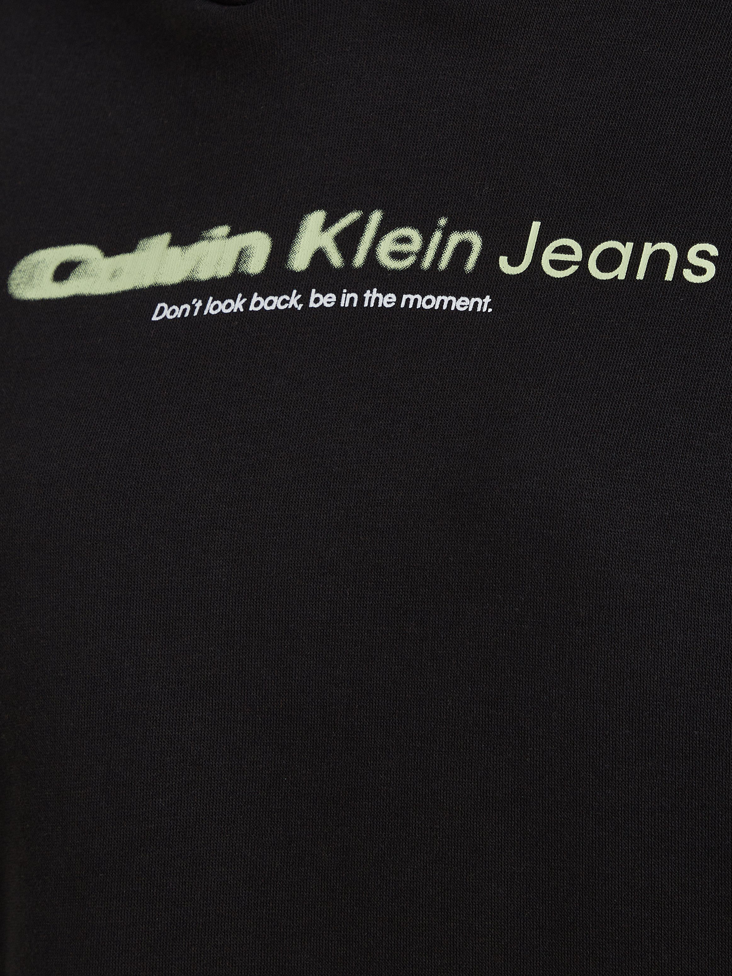 Klein SLOGAN Jeans DRESS CK Calvin Sweatkleid HOODIE