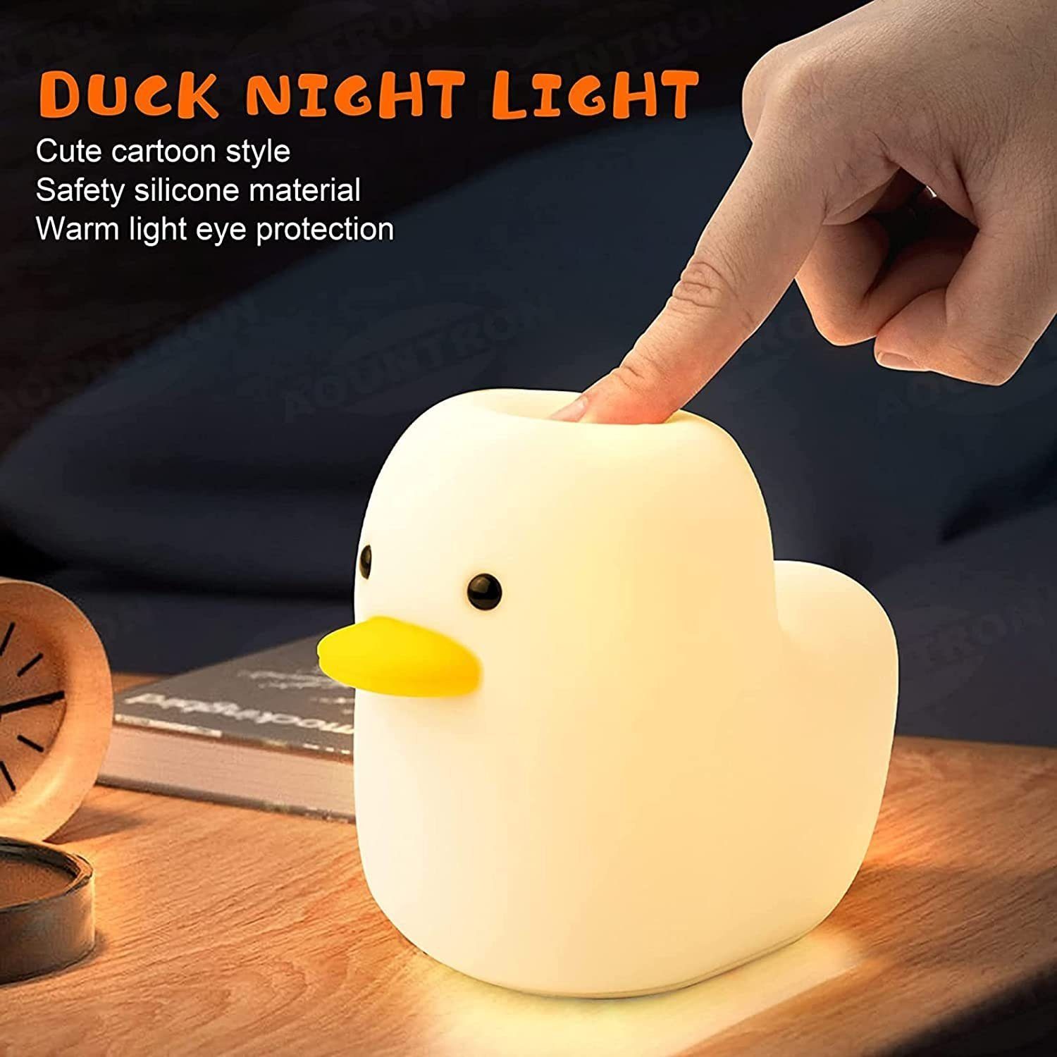 Touch Sensor Nachtlicht Silikon Led Dimmbar,mit Enten Nachtlicht DOPWii