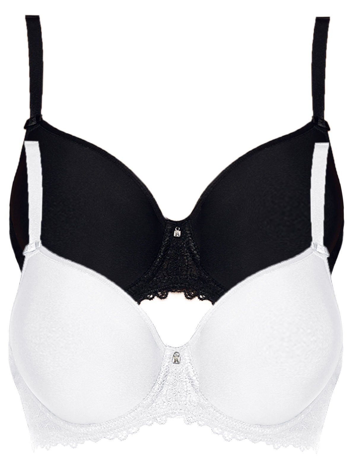 Viania Set: Schalen-BH 2er Pack Spacer Bügel BH Leni (Spar-Set, 2-tlg) nahtlos