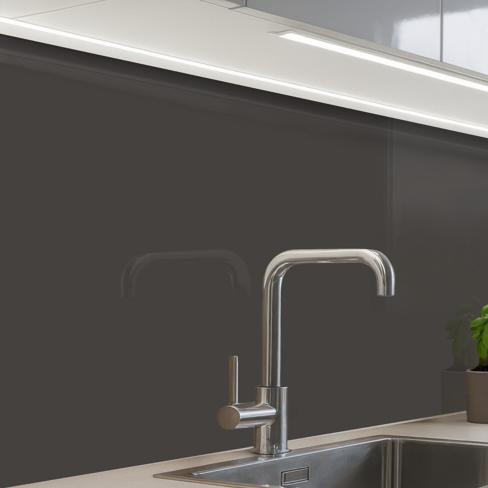 KitchenYeah Küchenrückwand selbstklebend Grau - Farben - Einfarbig, (1-tlg) günstig online kaufen