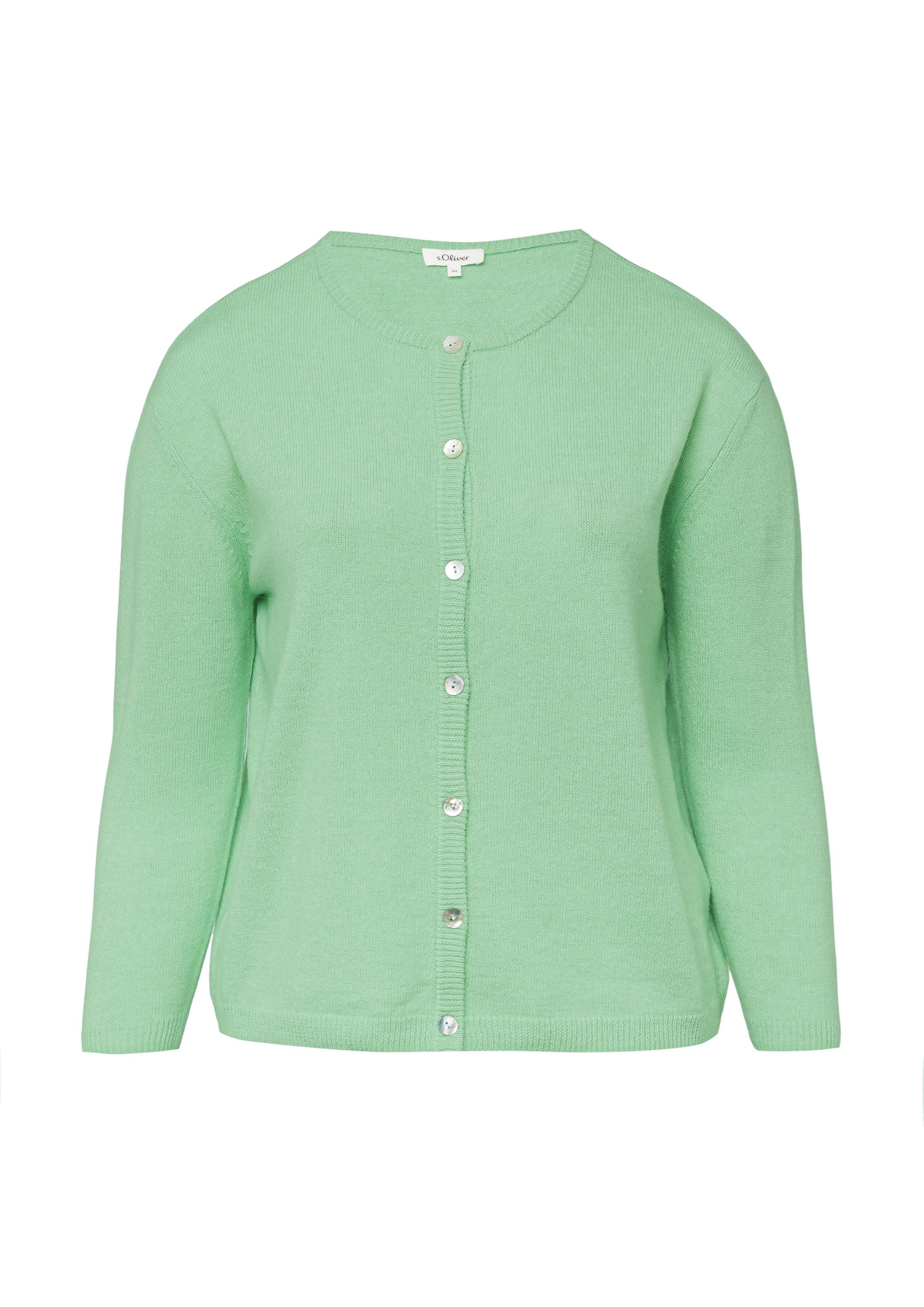 s.Oliver Cardigan Strickjacke Flauschige Baumwollmix-Strickjacke