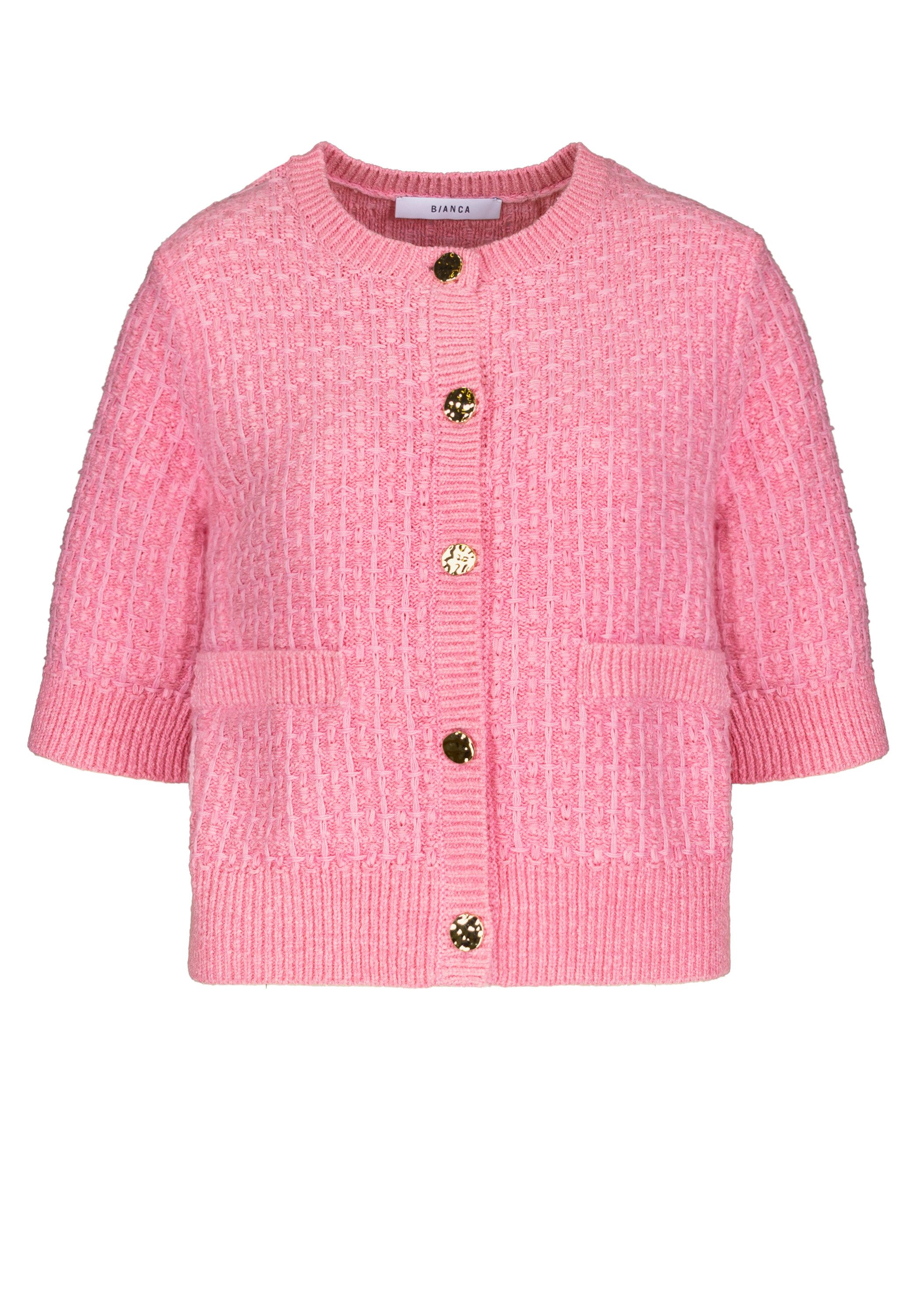 bianca Strickjacke RONA in Struktur-Strick in Trendfarbe