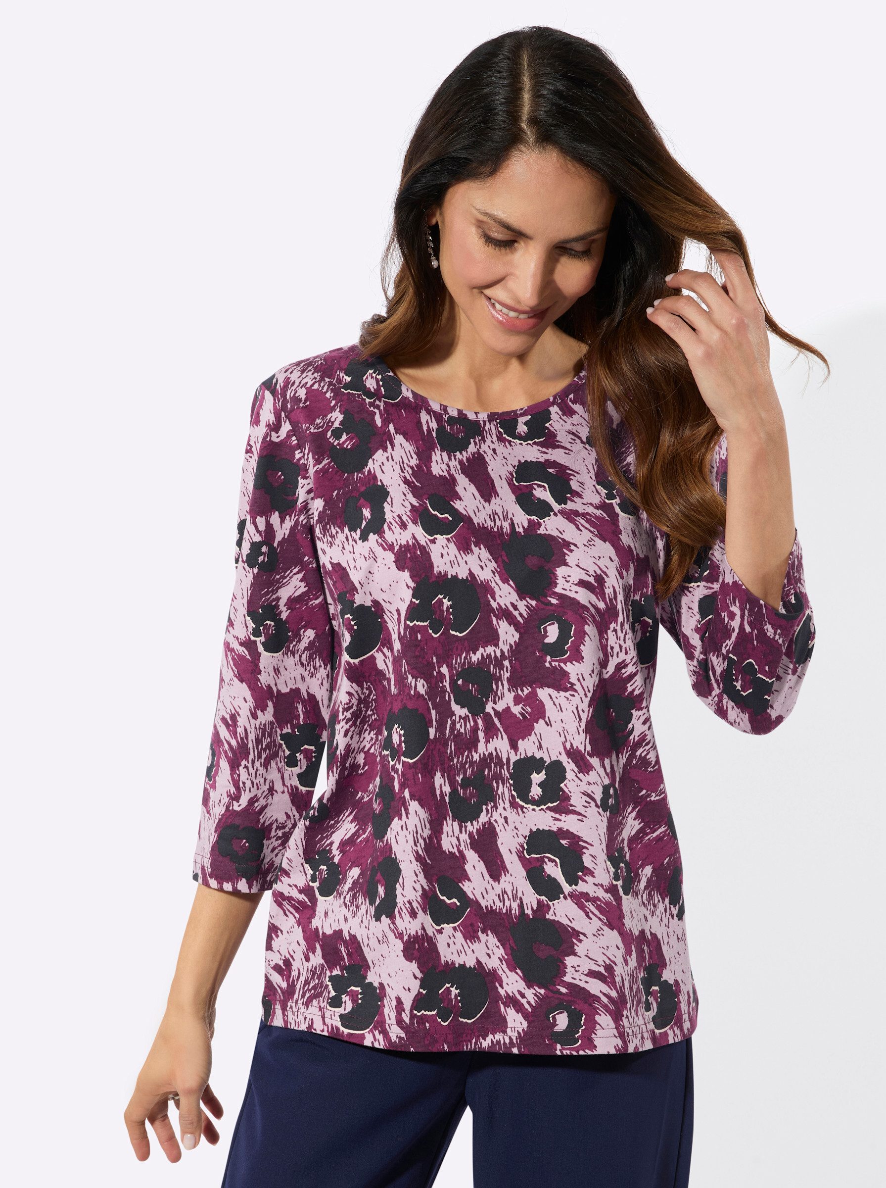 T-Shirt Druck-Shirt 3/4-Arm