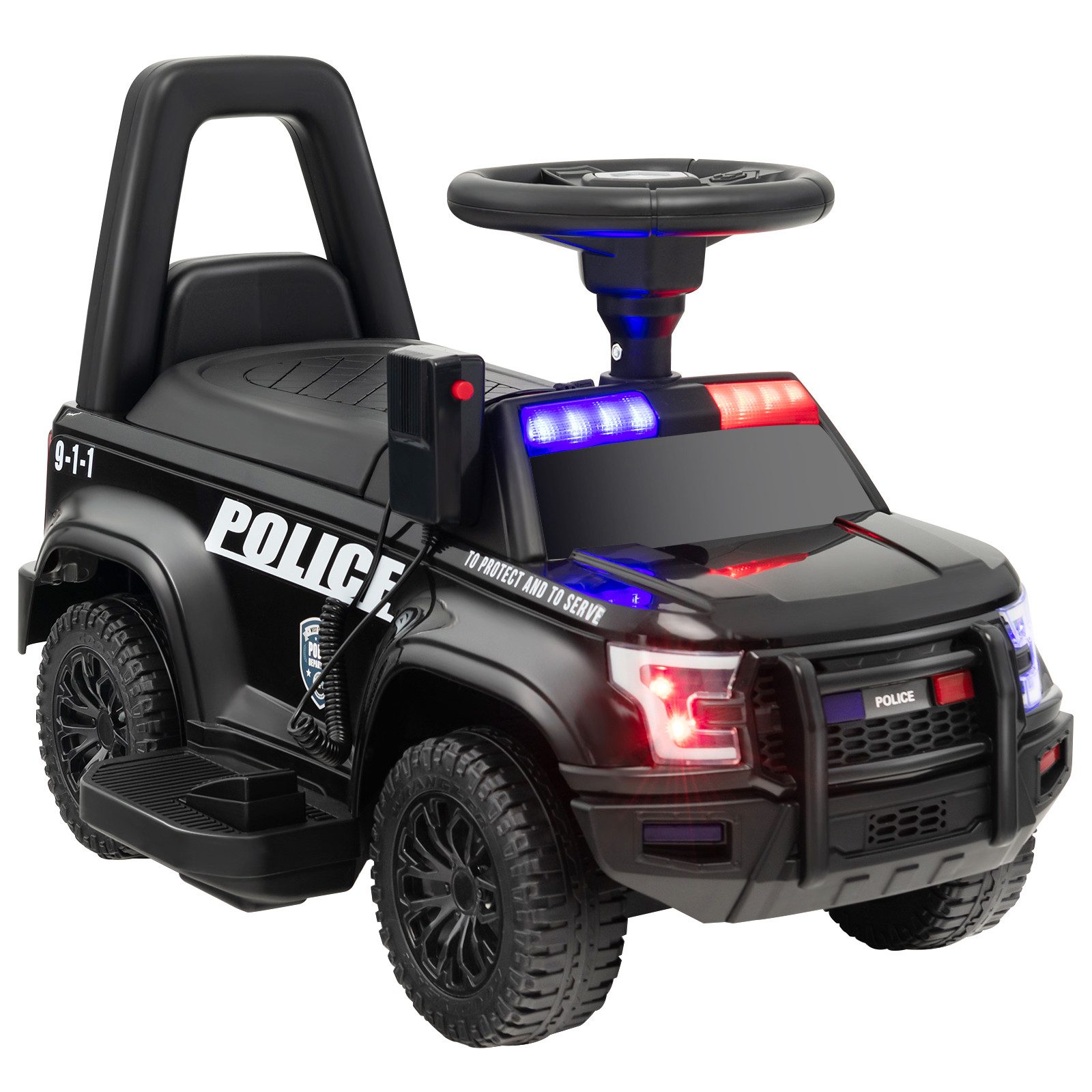 COSTWAY Elektro-Kinderauto 6V Polizei Spielzeugauto, mit Stauraum günstig online kaufen