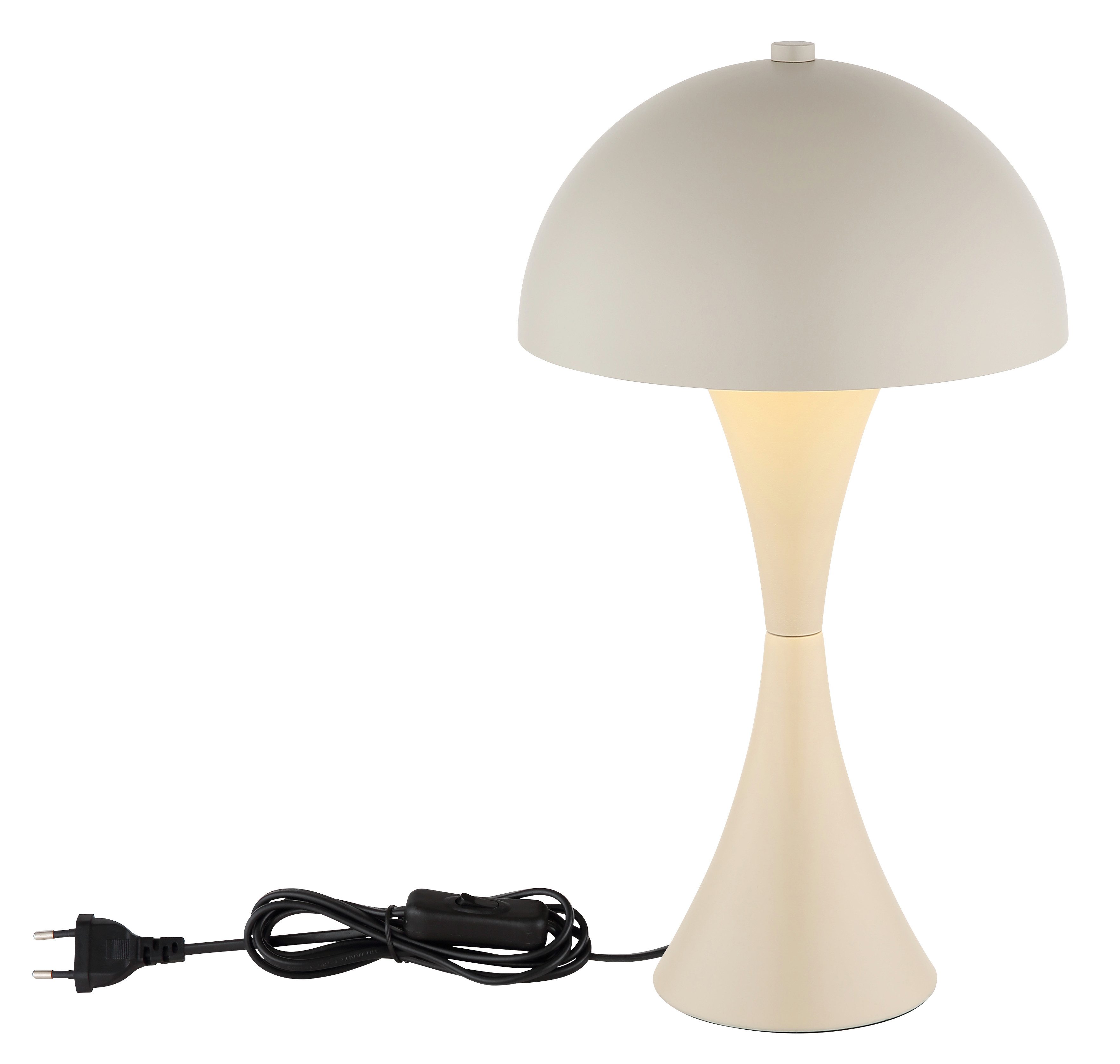 OTTO home Tischleuchte Sivvia Pilzlampe, Ein-/Ausschalter, ohne Leuchtmittel, Wippschalter am Kabel, Schirm in Pilzform, Pilzschirm, Metall, E27 – Bild 5 von 5