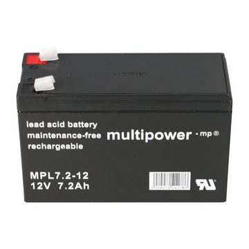 Multipower Multipower Blei-Akku MPL7,2-12 12V 7,2Ah Pb longlife 6,3mm Anschluss Bleiakkus