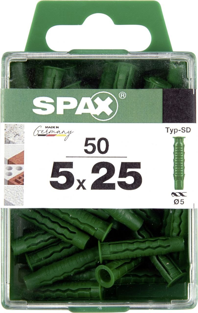 Stück und 25 x SPAX Dübel-Set - 5.0 50 Spreizdübel Schrauben- Spax mm