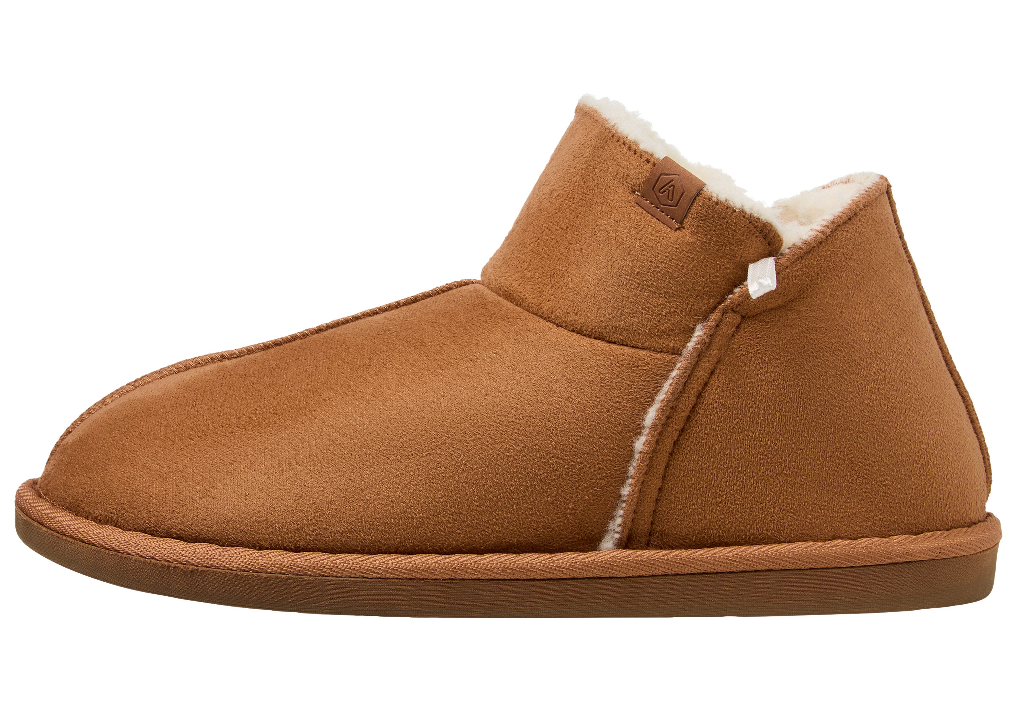 XQ Footwear LADIES HOME BOOTS SUEDE Hausschuh mit Logoprägung und kuscheligen, wärmenden Innenfutter