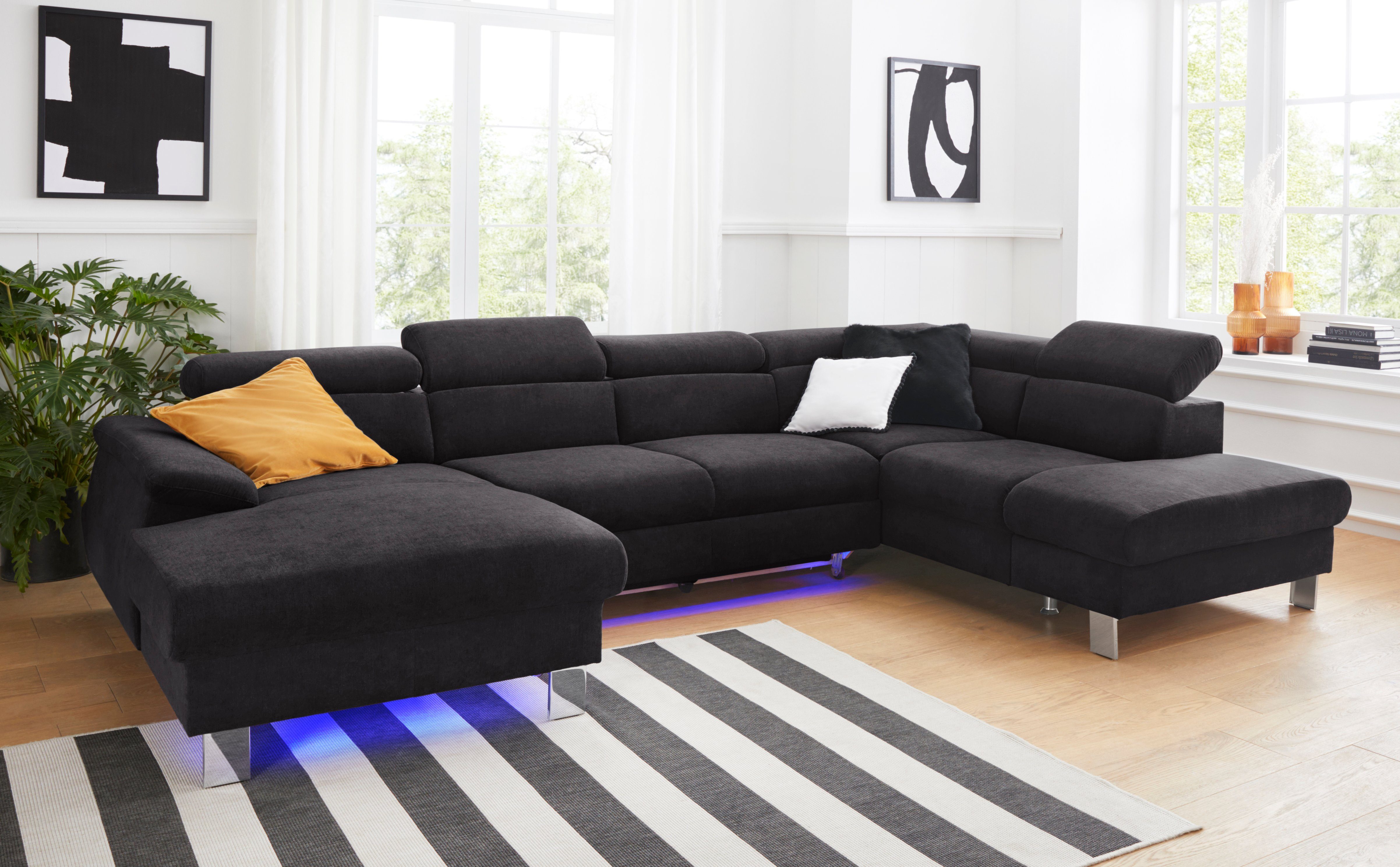 COTTA Wohnlandschaft "Komaris U-Form, B: 320 cm" mit Kopfteilverstellung, o günstig online kaufen