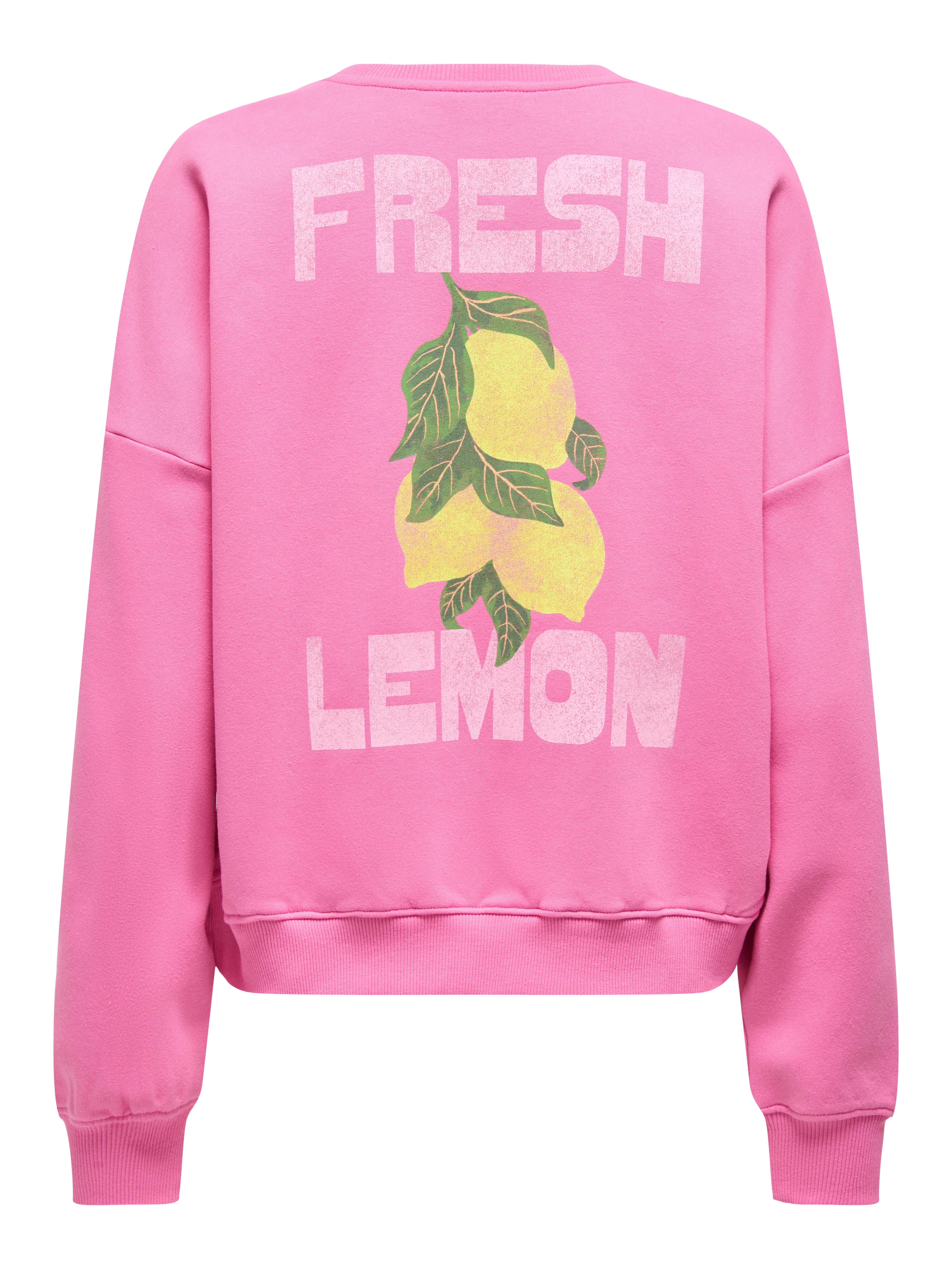 ONLY Sweatshirt ONLLINY L/S O-NECK PRINT CS SWT mit Print auf Vorder- und R günstig online kaufen