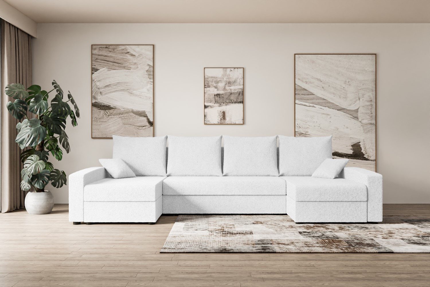 ALTDECOR Wohnlandschaft ALESIA-U, Couch mit Schlaffunktion, Wohnzimmer - Wo günstig online kaufen