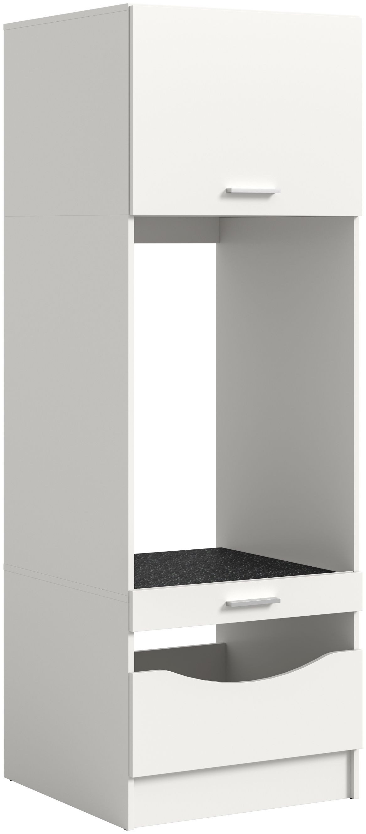 xonox.home Waschmaschinenumbauschrank weiß Nachbildung Melamin beschichtet modern 66x195x68 cm