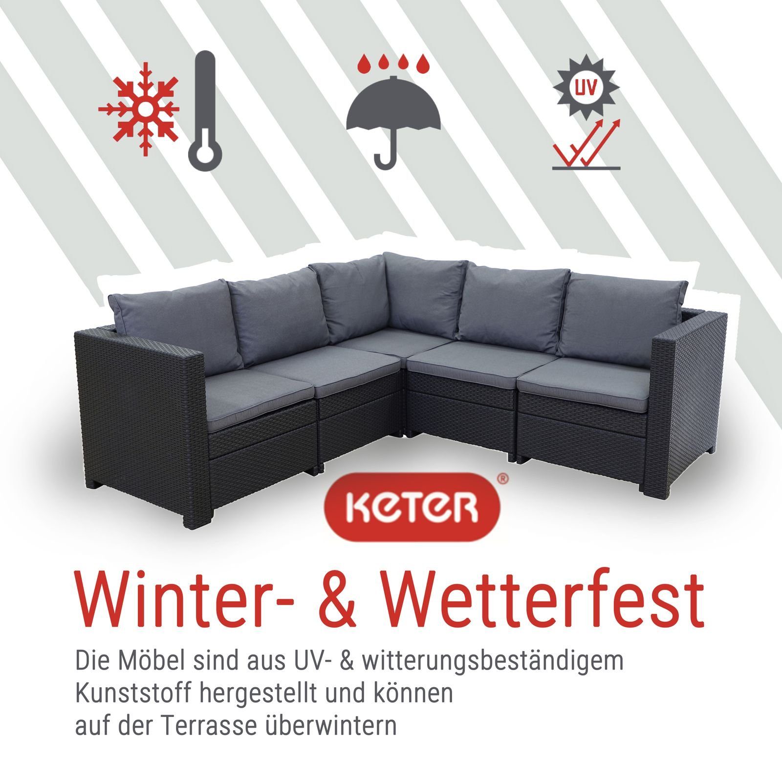 Keter Gartenlounge-Set Lounge Set Provence inkl. günstig online kaufen