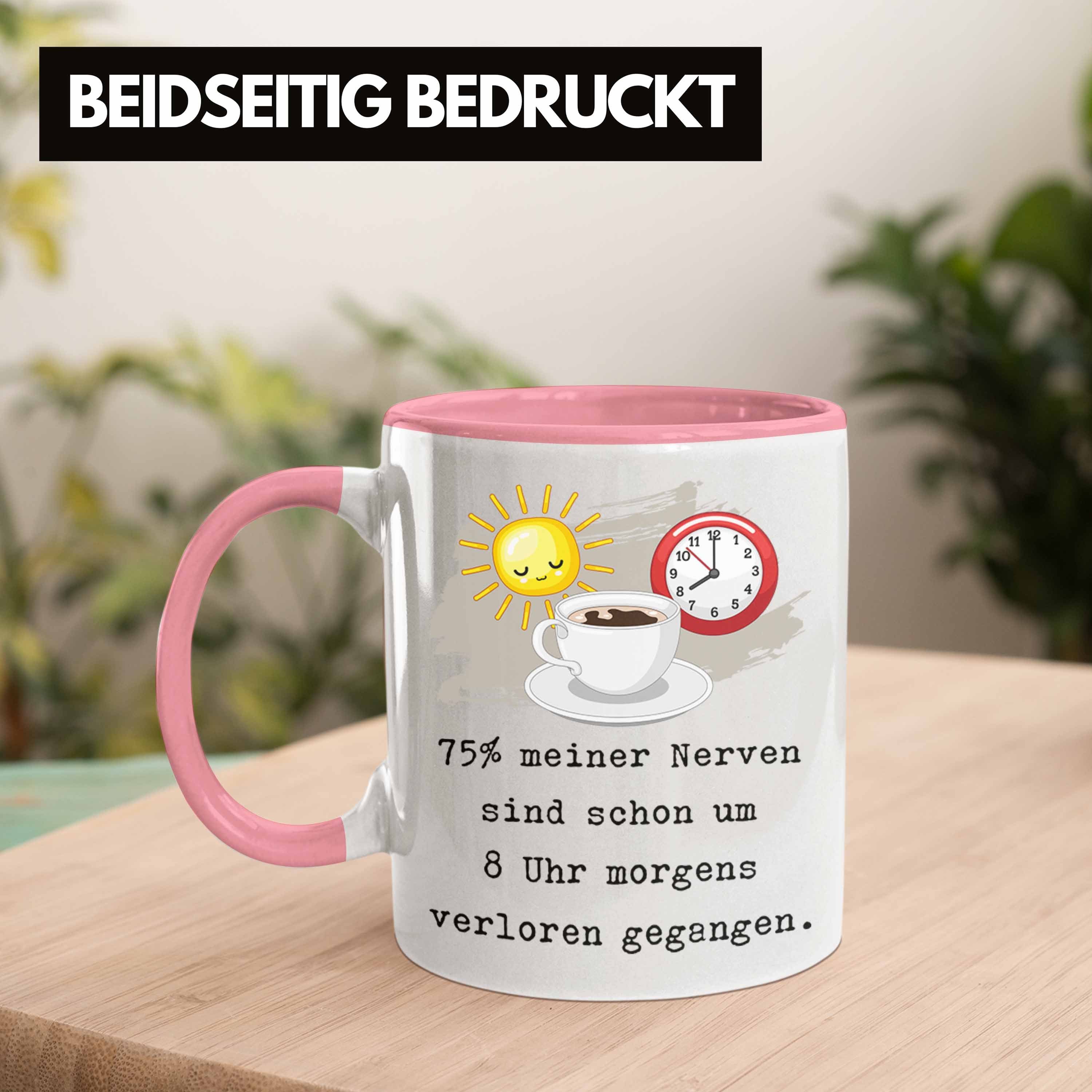 Arbe Geschenkidee Sprüche Tasse Trendation Geschenk Kollegin Genervt Morgenmuffel Tasse Rosa