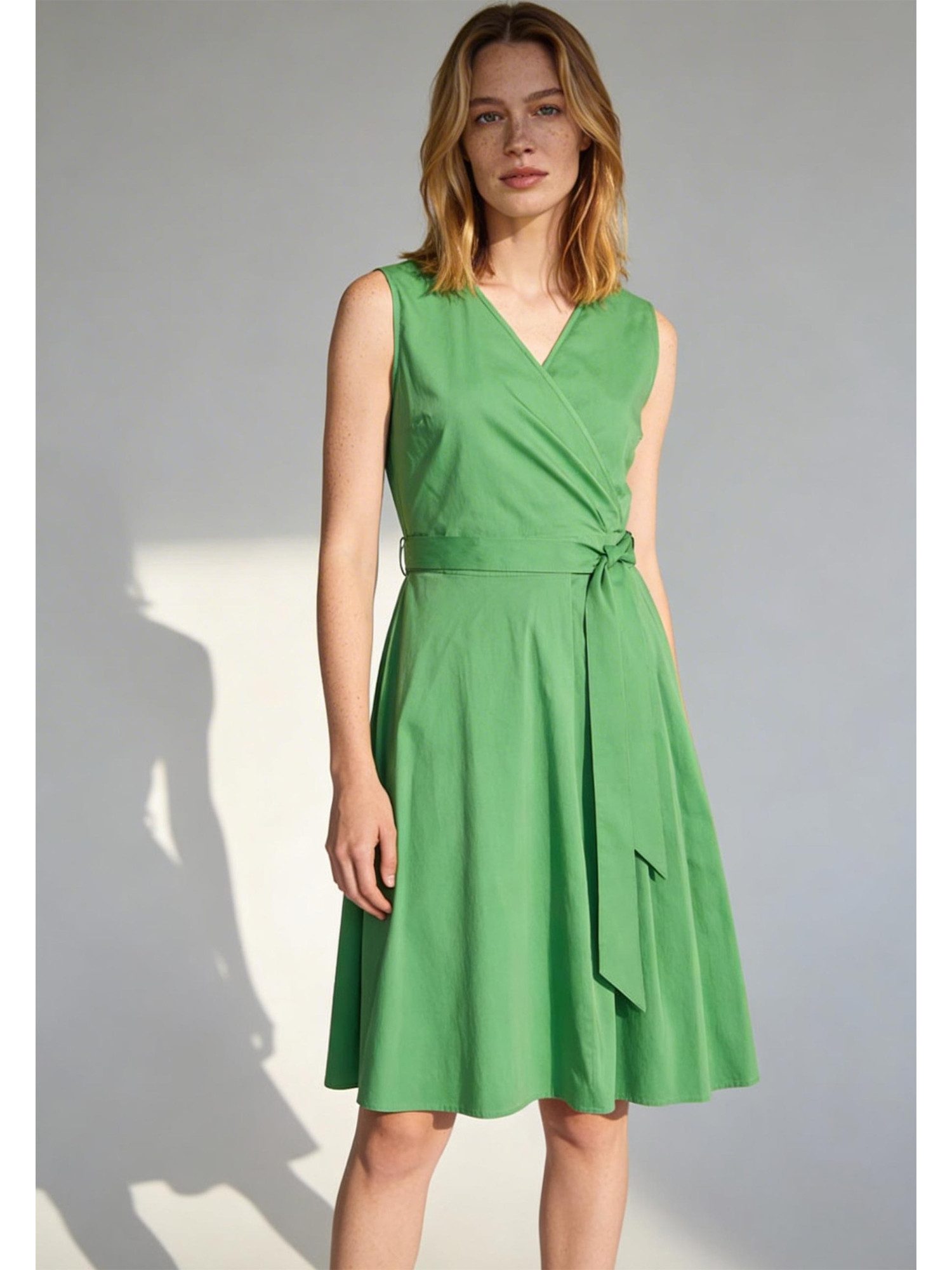 MORE&MORE Blusenkleid raffiniertes Midikleid, Wickeloptik günstig online kaufen
