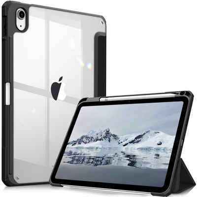 Fintie Tablet-Hülle Hybrid Hülle für iPad 10. Generation 2022 (10.9 Zoll) mit Stifthalter, Stoßfeste Schutzhülle mit transparenter Hartschale auf der Rückseite