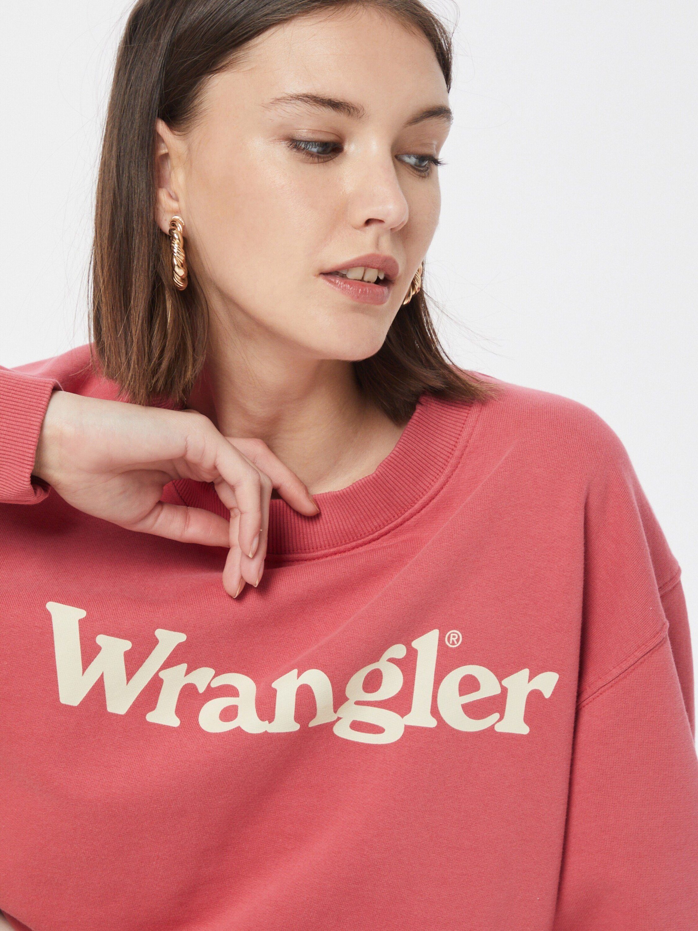 Details Plain/ohne (1-tlg) Sweatshirt Wrangler