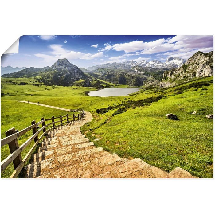 Artland Wandbild Berglandschaft in Asturien Berge & Alpenbilder (1 St) als Alubild Leinwandbild Wandaufkleber oder Poster in versch. Größen