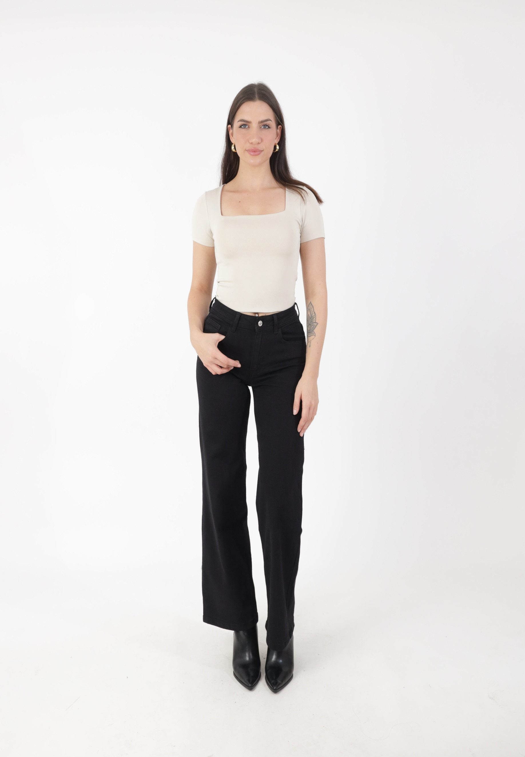 Elara Straight-Jeans Stretch-Hose