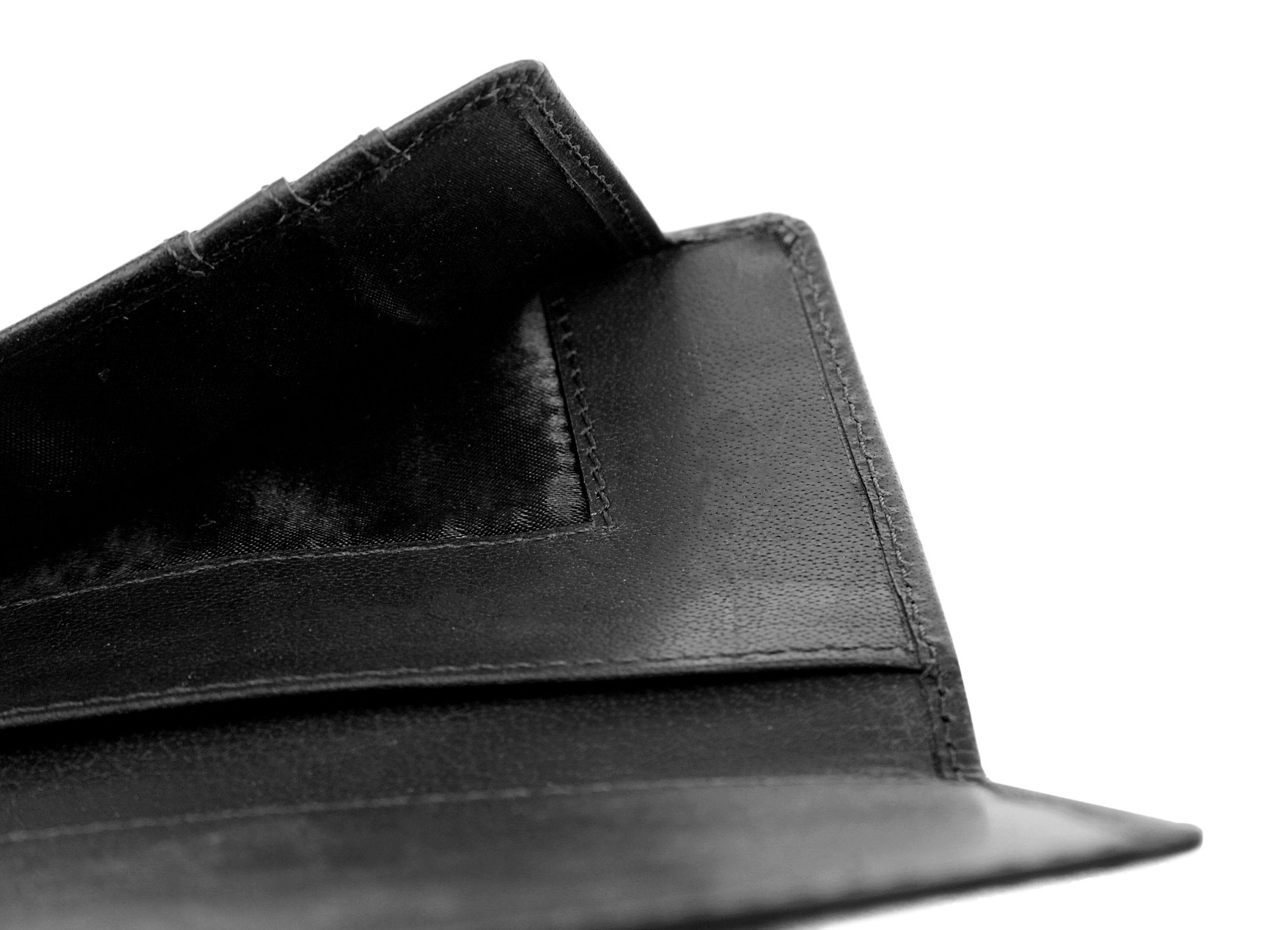Leder X-Zone Brieftasche, echt schwarz