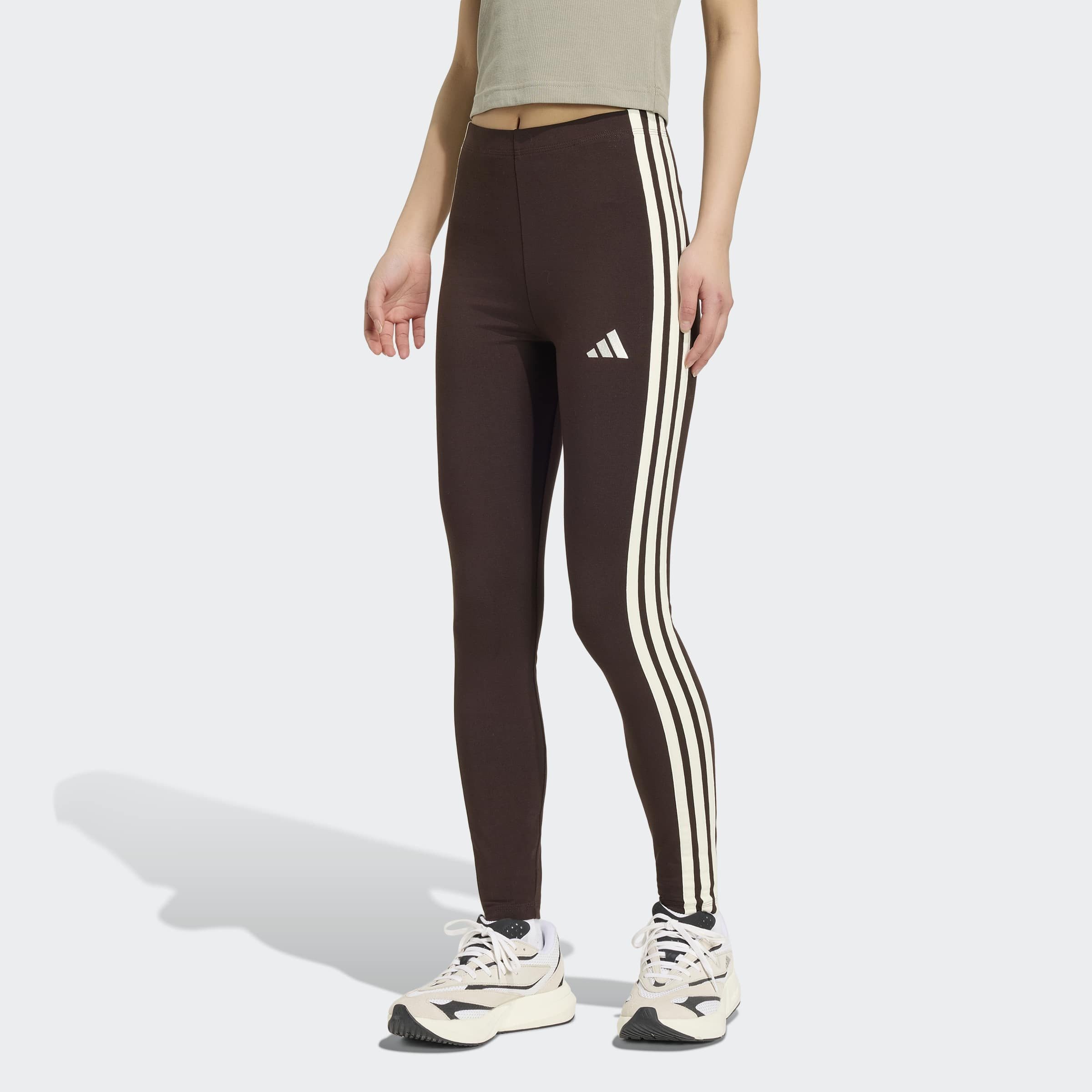 adidas Sportswear Trainingstights W 3S SJ LEG sportlicher Look mit 3-Streifen, aus Baumwolle und Elasthan