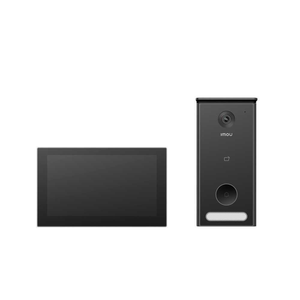 Imou Smart Home Türklingel PoE mit Zwei-Wege-Kommunikation Türsprechanlage mit Kamera (Innenbereich, Außenbereich, 2-tlg., Klingelanlage, Türmonitor, Videosprechanlage mit Türöffner)