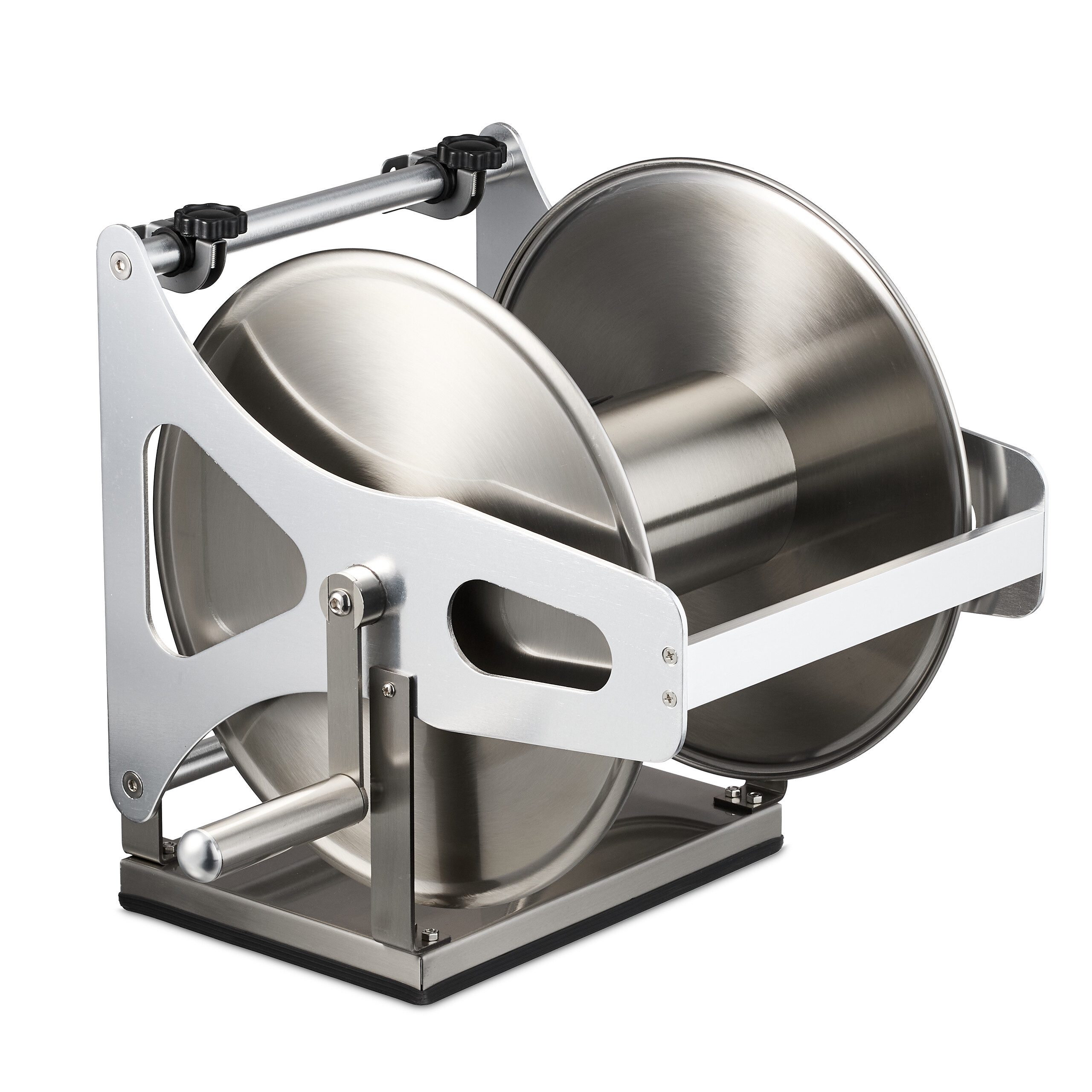 relaxdays Schlauchtrommel Edelstahl