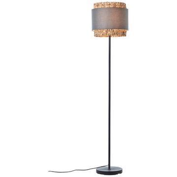 Brilliant Stehlampe Waterlilly, Waterlilly Standleuchte 1,6m grau/beige, Metall/Textil/Wasserhyazinthe