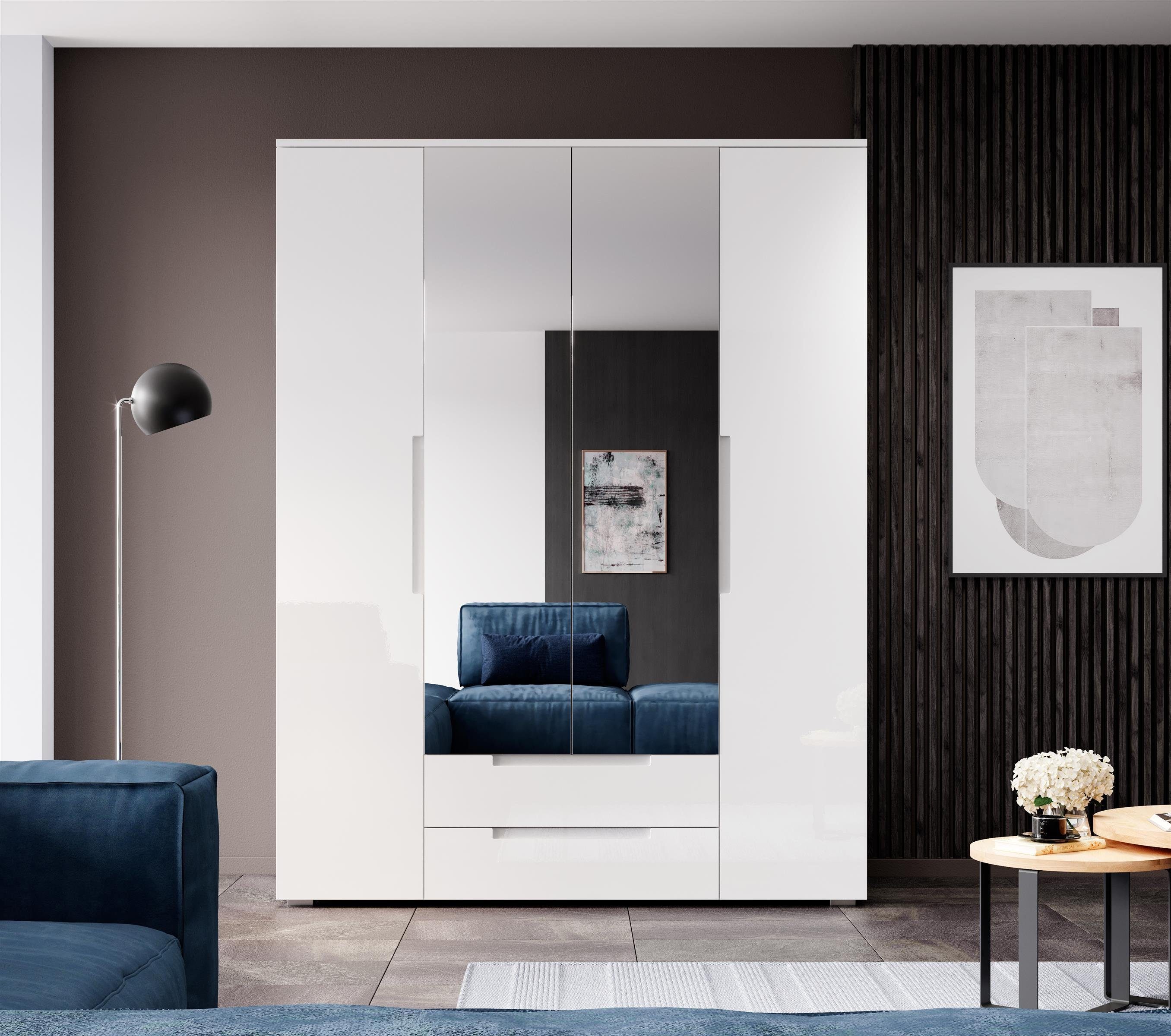 möbelando Kleiderschrank Suzette 160 x 208 günstig online kaufen