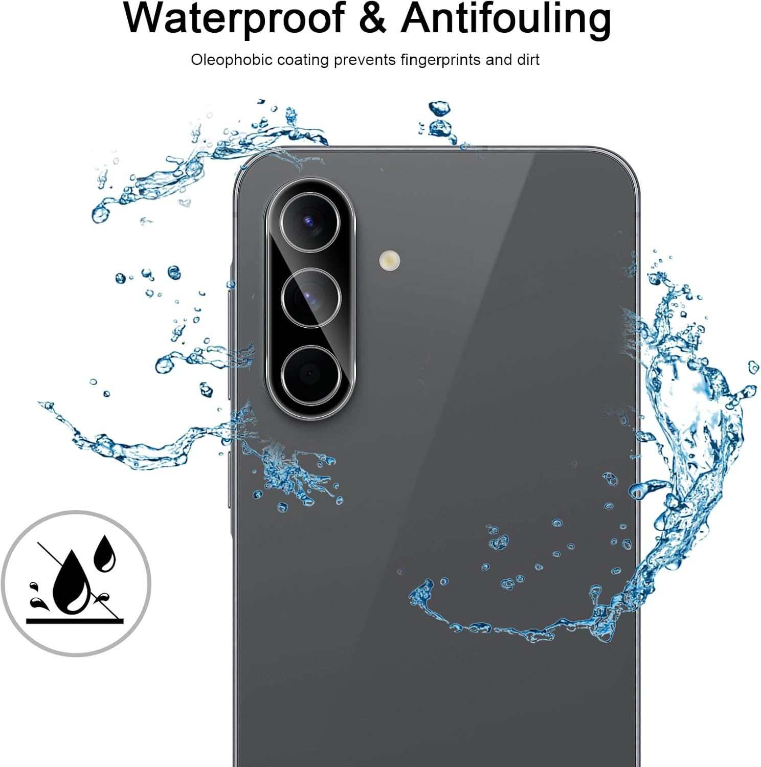 CLM-Tech Kameraschutzglas 2X für Samsung Galaxy A37 5G, Linse 9H Glas - Folie kristallklar Panzerglas, 2 Stück, Kratzfest – Bild 5 von 5