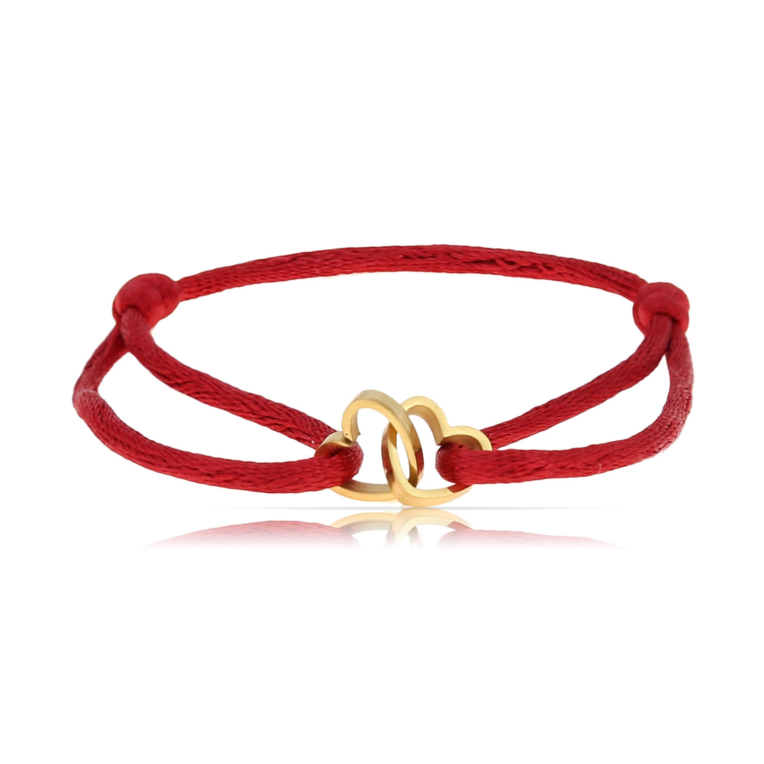 Made by Nami Armband Herz Armband Damen Schwarz aus Edelstahl, Wasserfester Schmuck Größenverstellbar Freundschaftsarmbänder