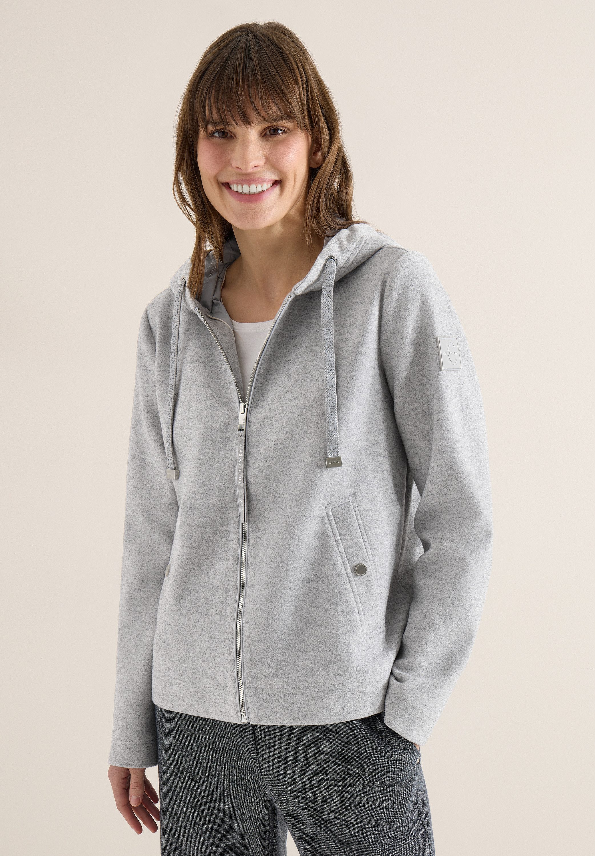 CECIL Fellimitatjacke in Woll-Optik