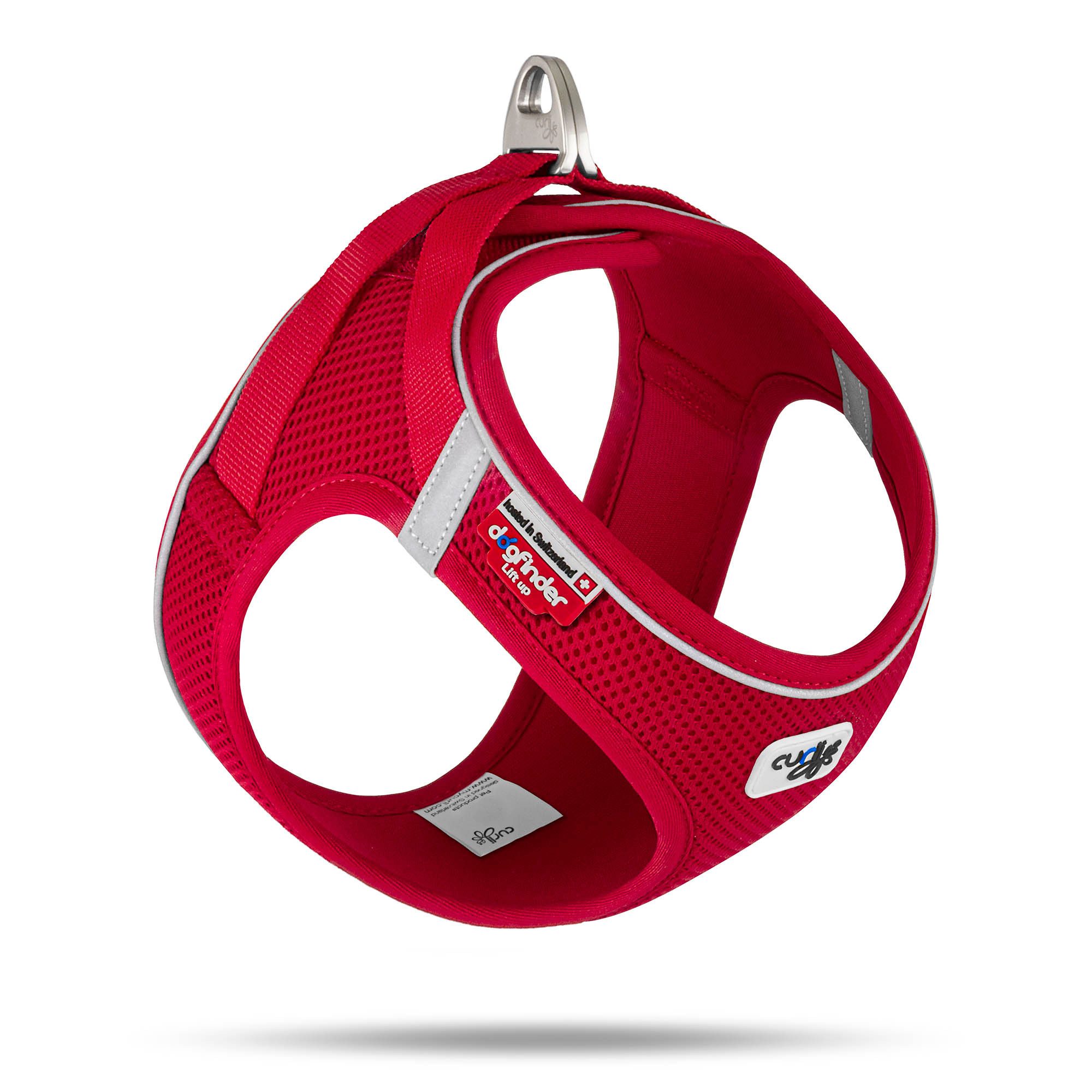 Curli Hunde-Geschirr Curli Magnetic Vest Geschirr Air-Mesh V2 Rot M