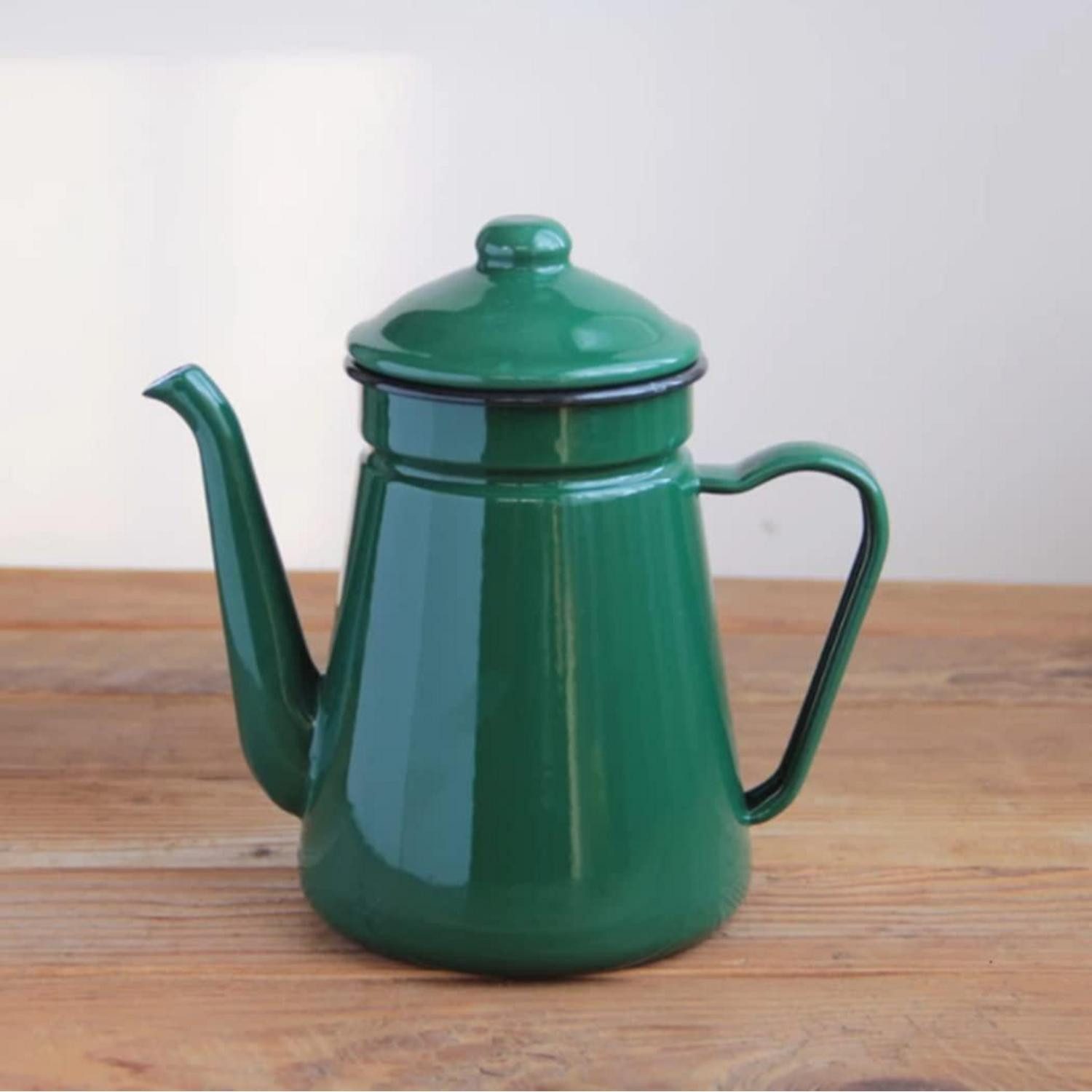 LuxusKollektion Teekanne Emaille Kaffeekanne 1L