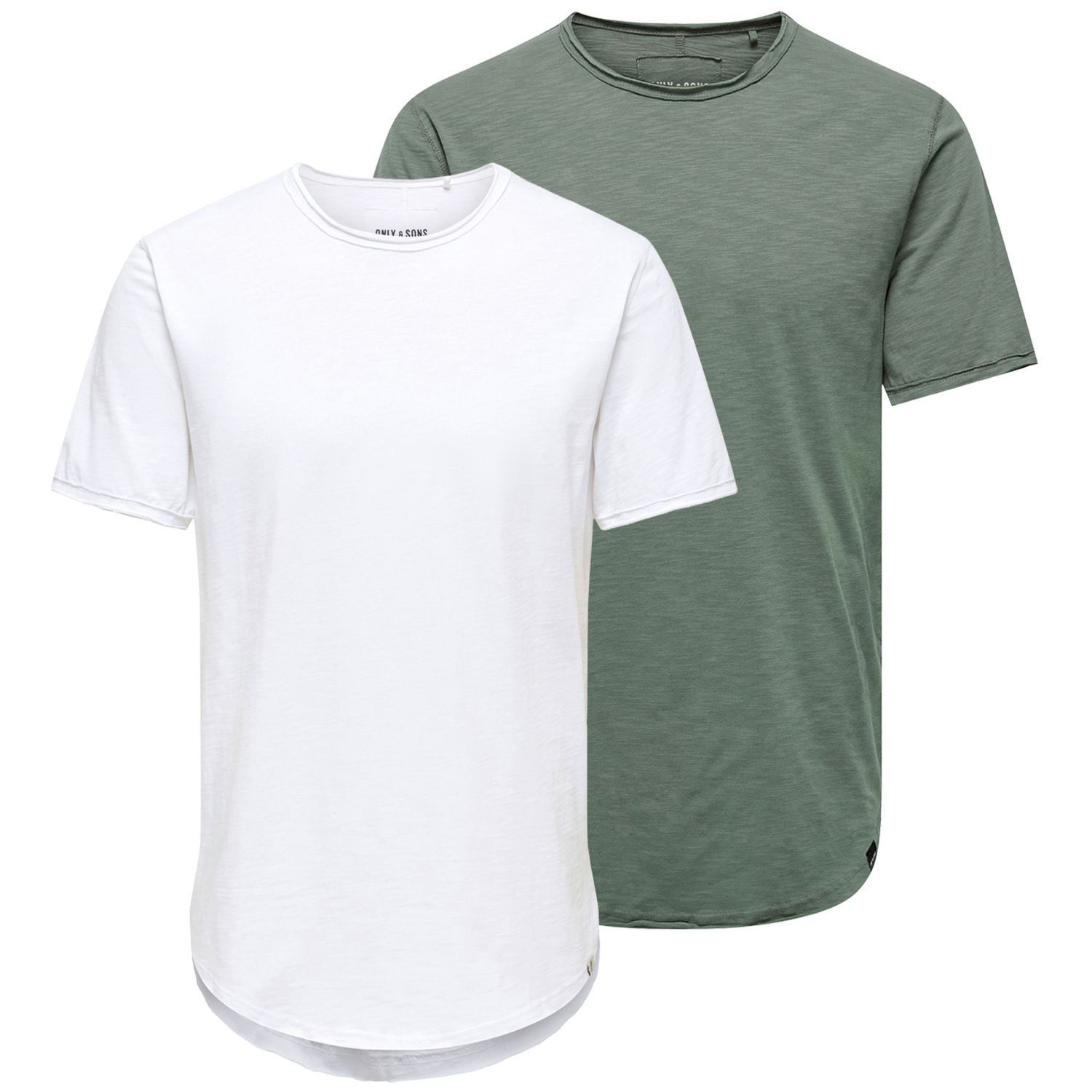 ONLY & SONS T-Shirt ONSBENNE (Set) zeitloses T-Shirt mit Overdye-Färbung für einen gewaschenen Used-Look