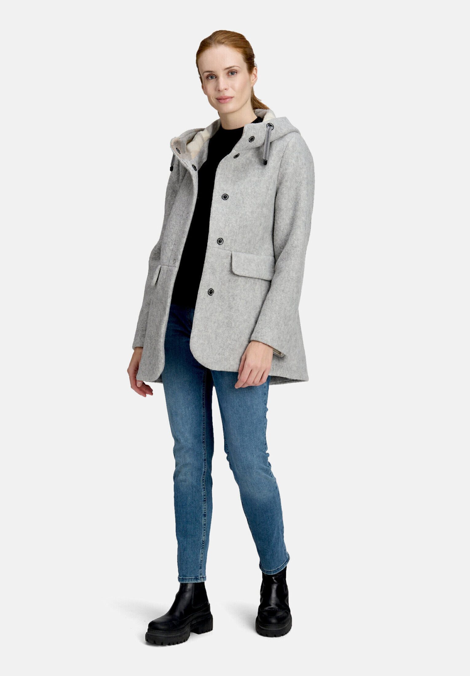 Amber & June Winterjacke Damen mit Kapuze