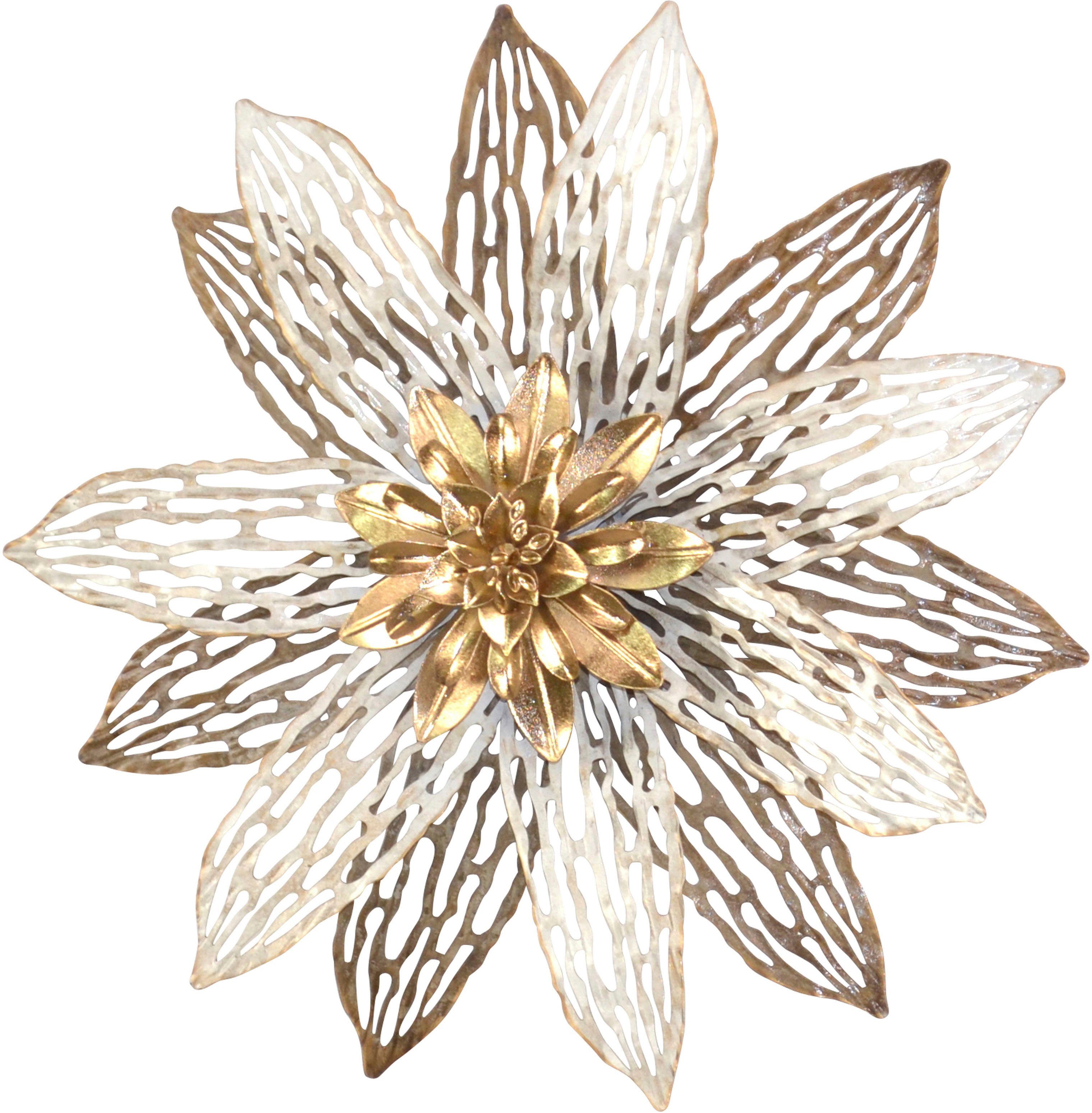 HOFMANN LIVING AND MORE Wanddekoobjekt Wanddekoration (1 St), große Blüte a günstig online kaufen