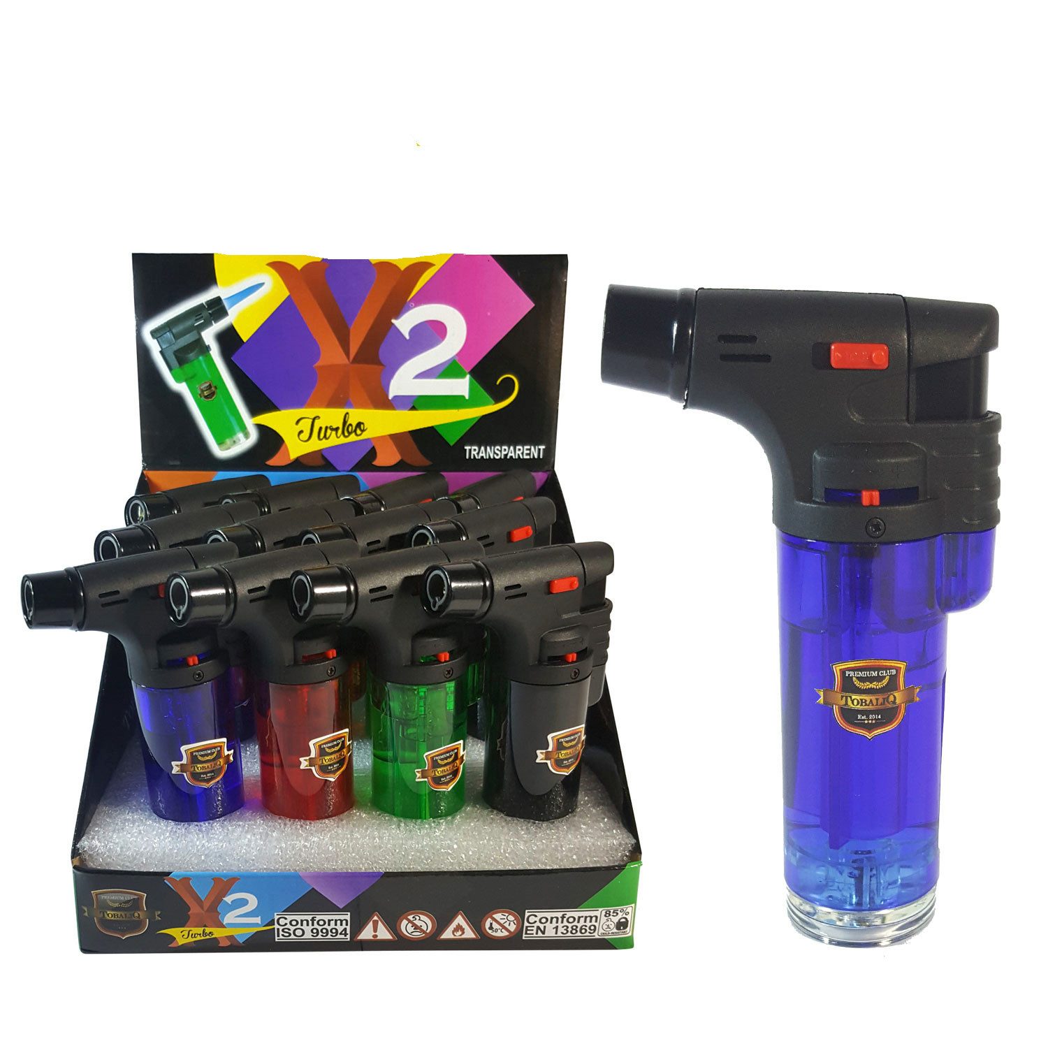 emeco Feuerzeuge 3er Turbo Sturm Feuerzeug Mini Bunsenbrenner Flambierer Gas-Brenner Je (3-St)