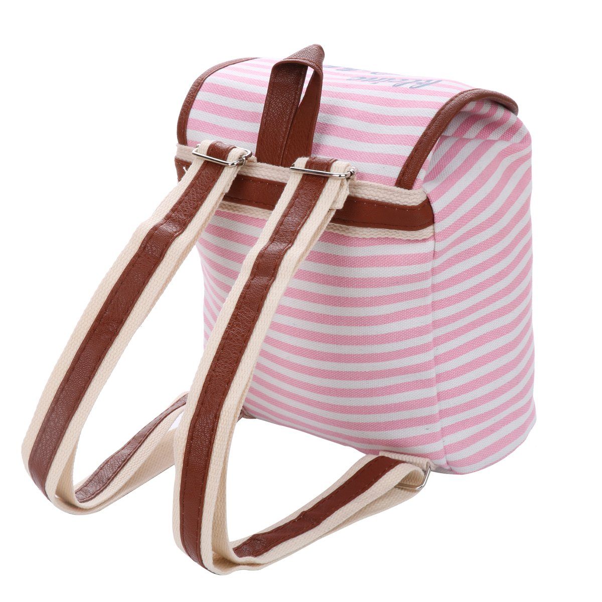 Sonia Umhängetasche rosa-marine Maritim Daypack XS Originelli Robbe" Rucksack "kleine Streifen