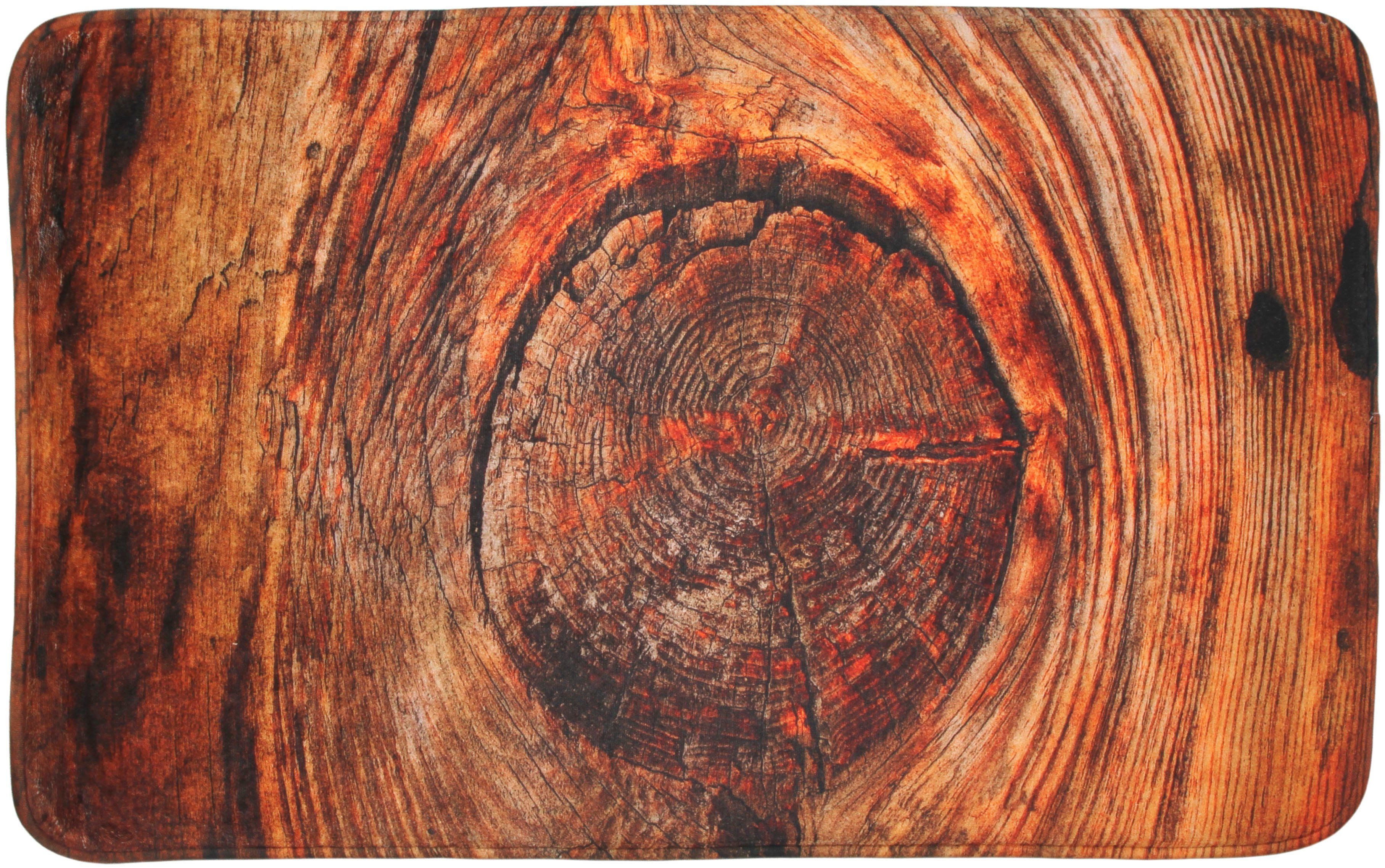 Sanilo Badematte Rustikal, Höhe 15 mm, schnell trocknend, Polyester, rechteckig, Memory Schaum