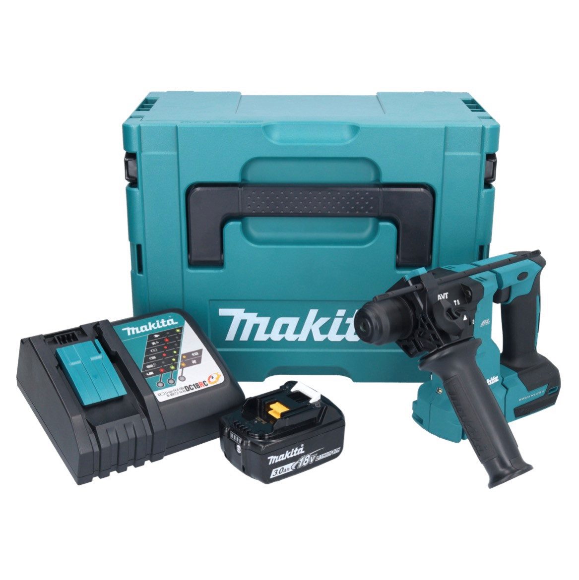 Thumbnail - Makita Schlagbohrmaschine DHR 183 RF1J Akku Bohrhammer 18 V 1,7 J SDS plus Brushless + 1x Akku
