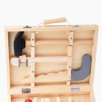 Small Foot Spielwerkzeugkoffer Werkzeugkoffer, (13-tlg), Tolles und stabiles Werkzeug-Set