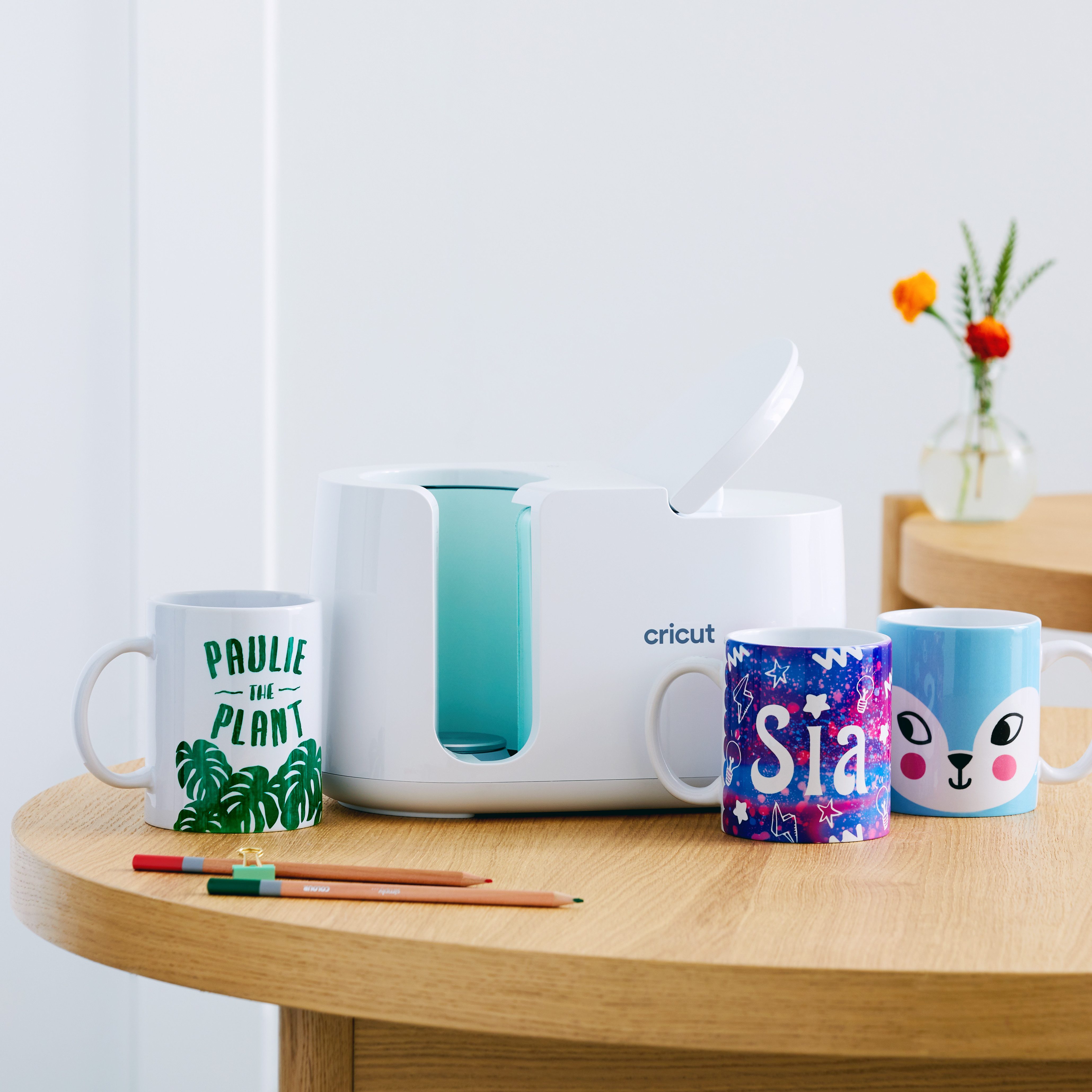 Cricut Transferpresse Cricut Mug Press Starter Bundle, Tassenpresse mit Zubehör für personalisierte Tassen