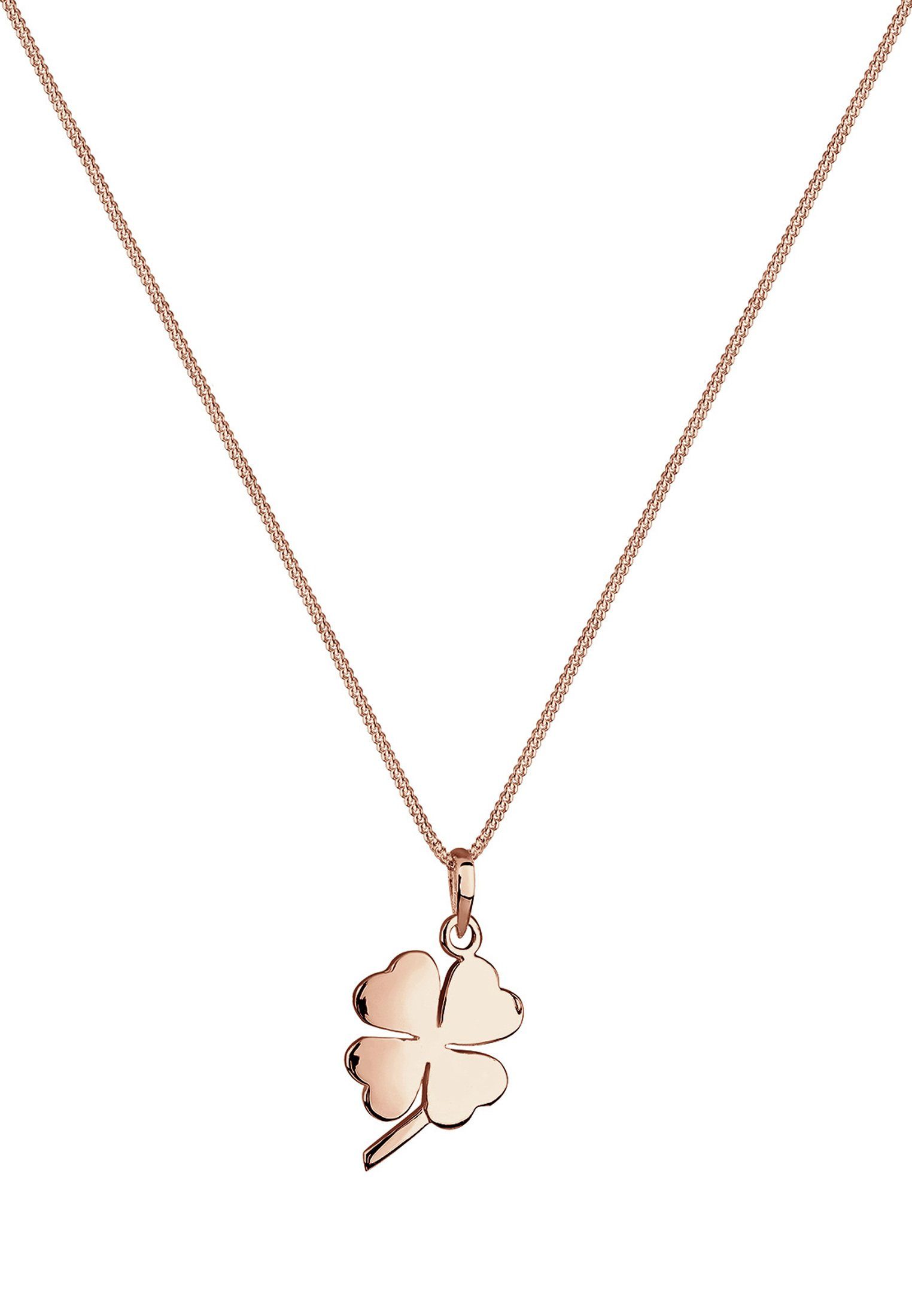 Elli Kette mit Anhänger Kleeblatt Glücksbringer 925 Silber, Kleeblatt günstig online kaufen