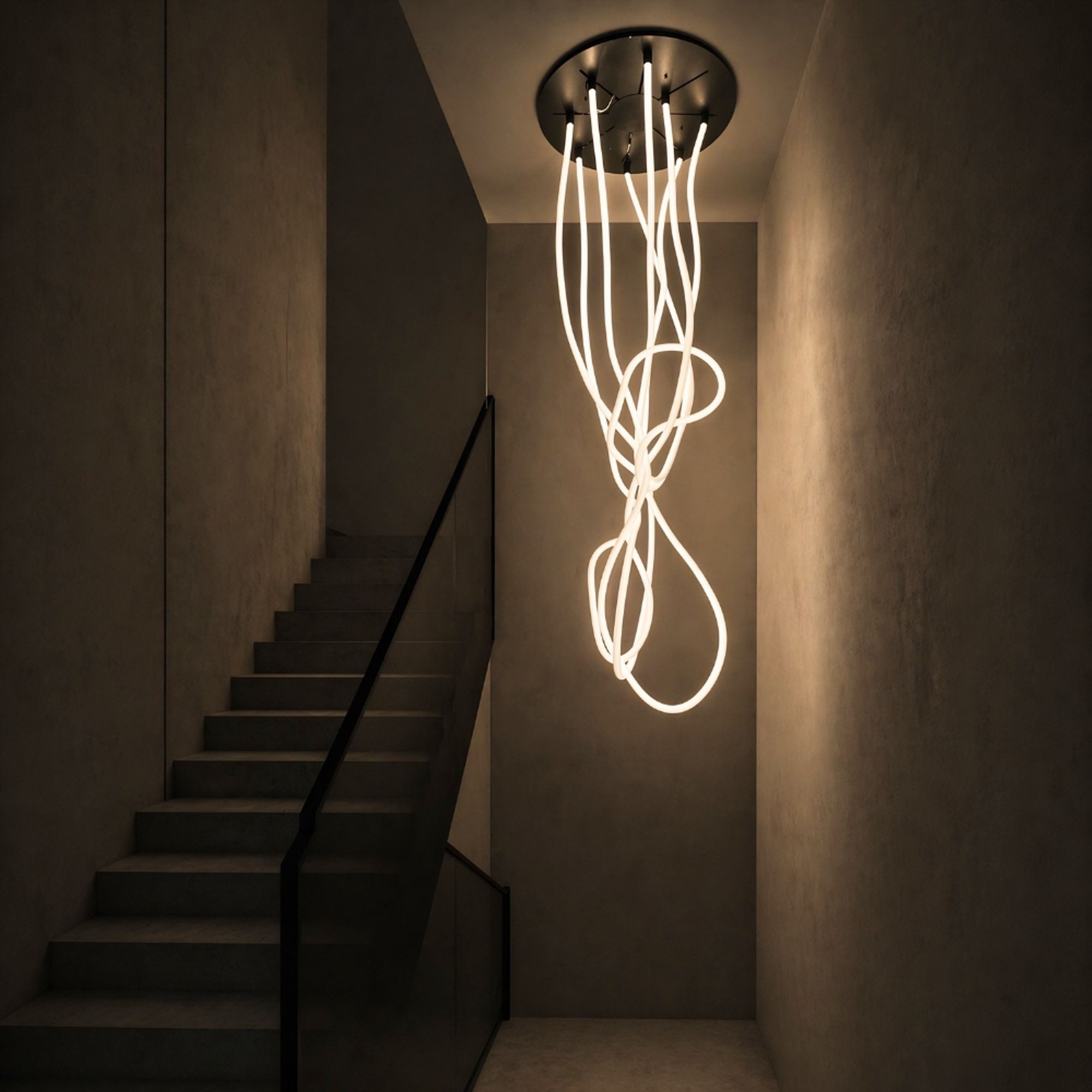 s.luce Pendelleuchte Arion organische Flex LED Hängelampe Licht-Schlauch Warmweiß, Warmweiß