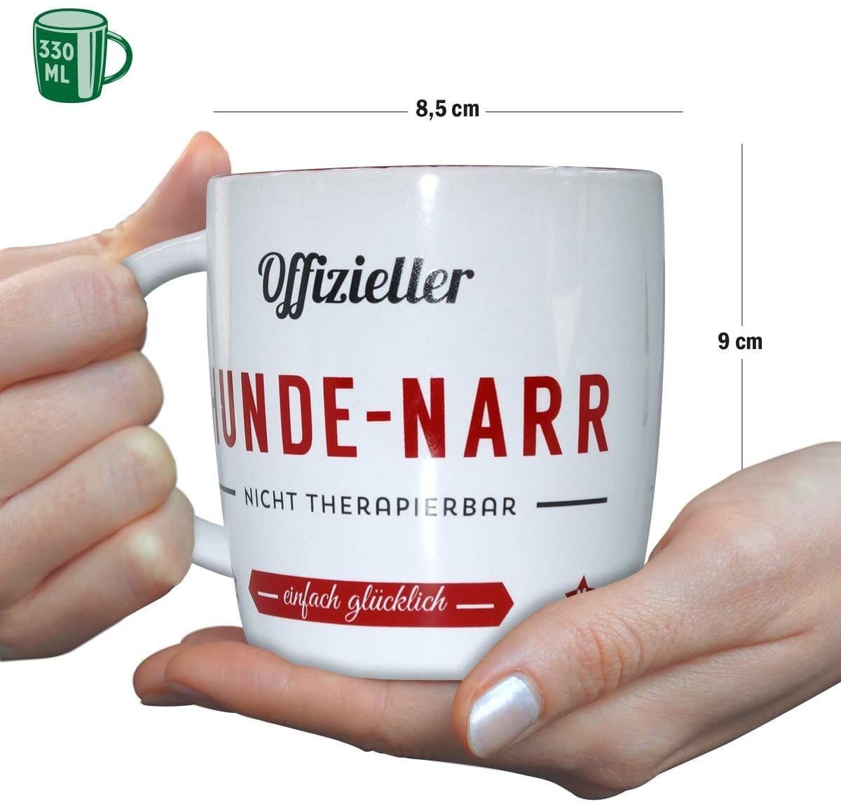 Kaffeetasse Tasse - Hunde-Narr Nostalgic-Art PfotenSchild -