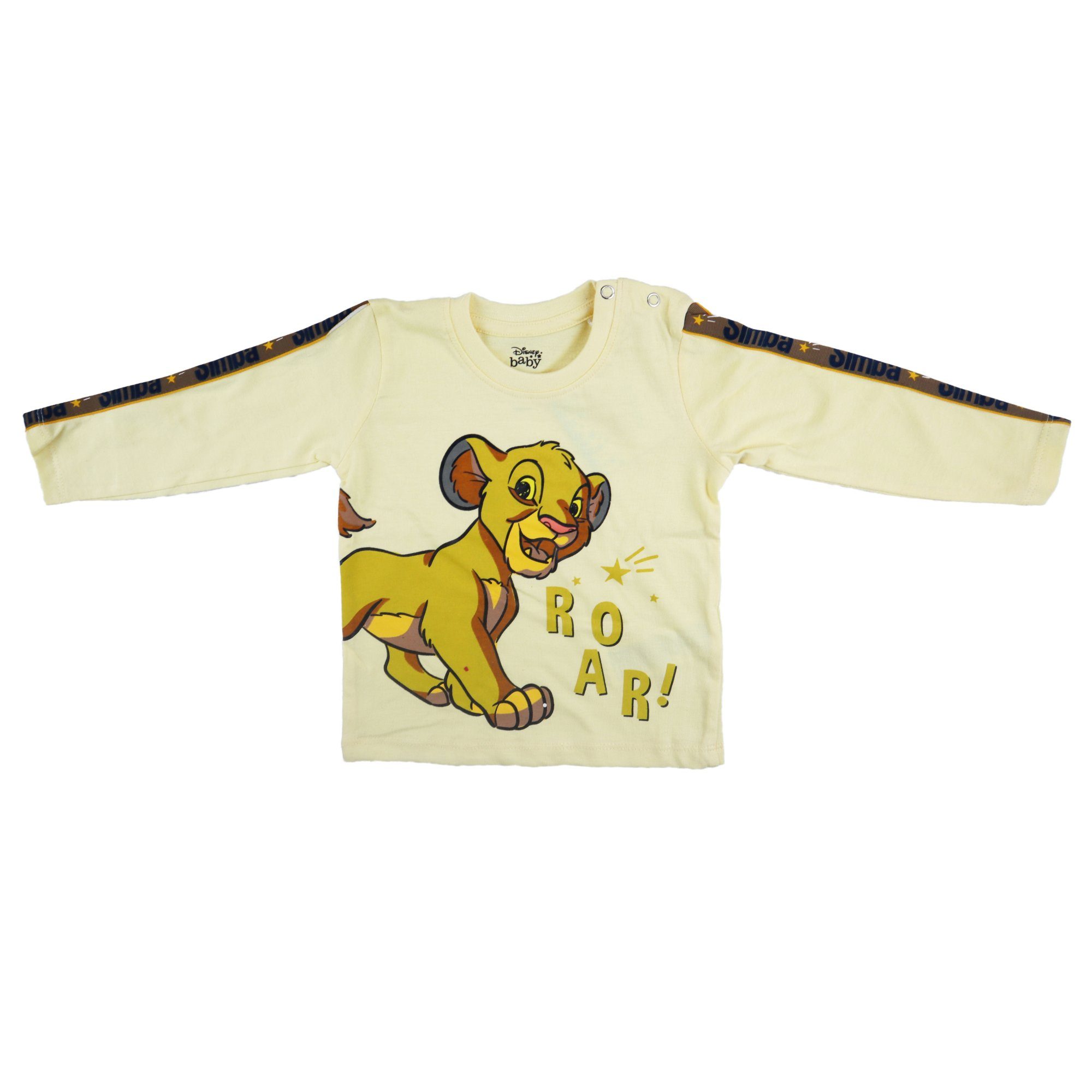 Disney Baby Langarmshirt König Der Jogginghose Gr. Löwen bis 62 Shirt langarm Jungen Gelb 86 Baby Simba Set