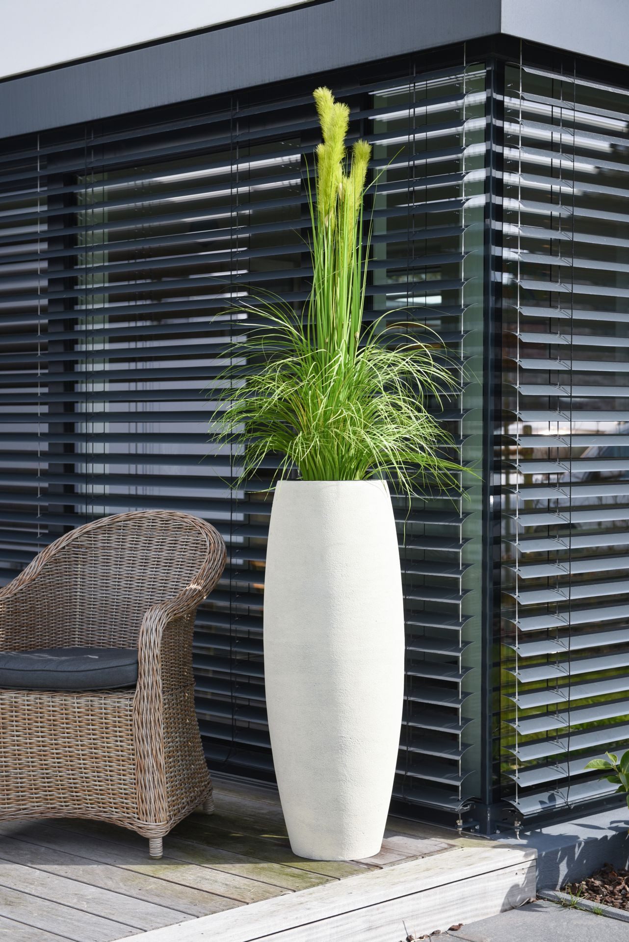 VIVANNO Bodenvase Fiberglas MAGNUM Rund - günstig online kaufen
